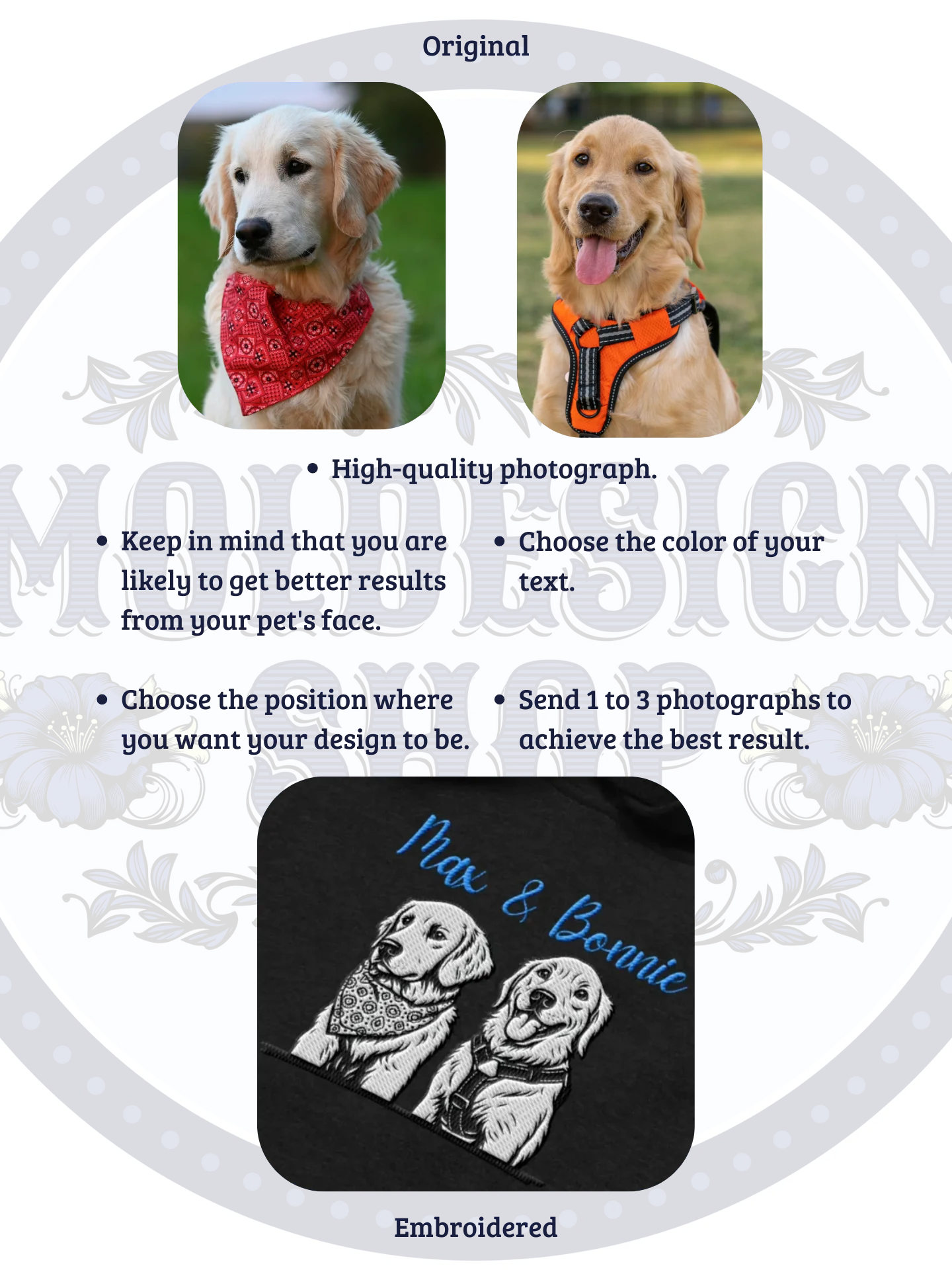 YOUR GOLDEN RETRIEVER! / EMBROIDERED HOODIE product image (5)