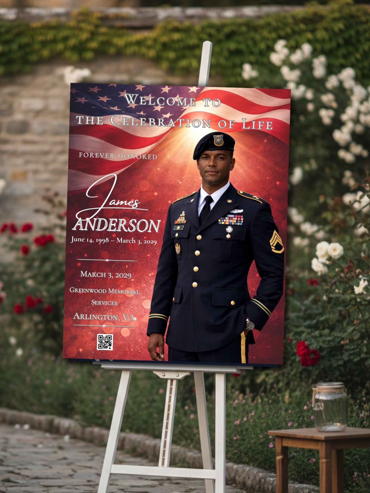 Funeral Welcome Sign Editable Canva Template, Memorial Service Poster, Celebration of Life Sign, 3 Sizes product image (8)