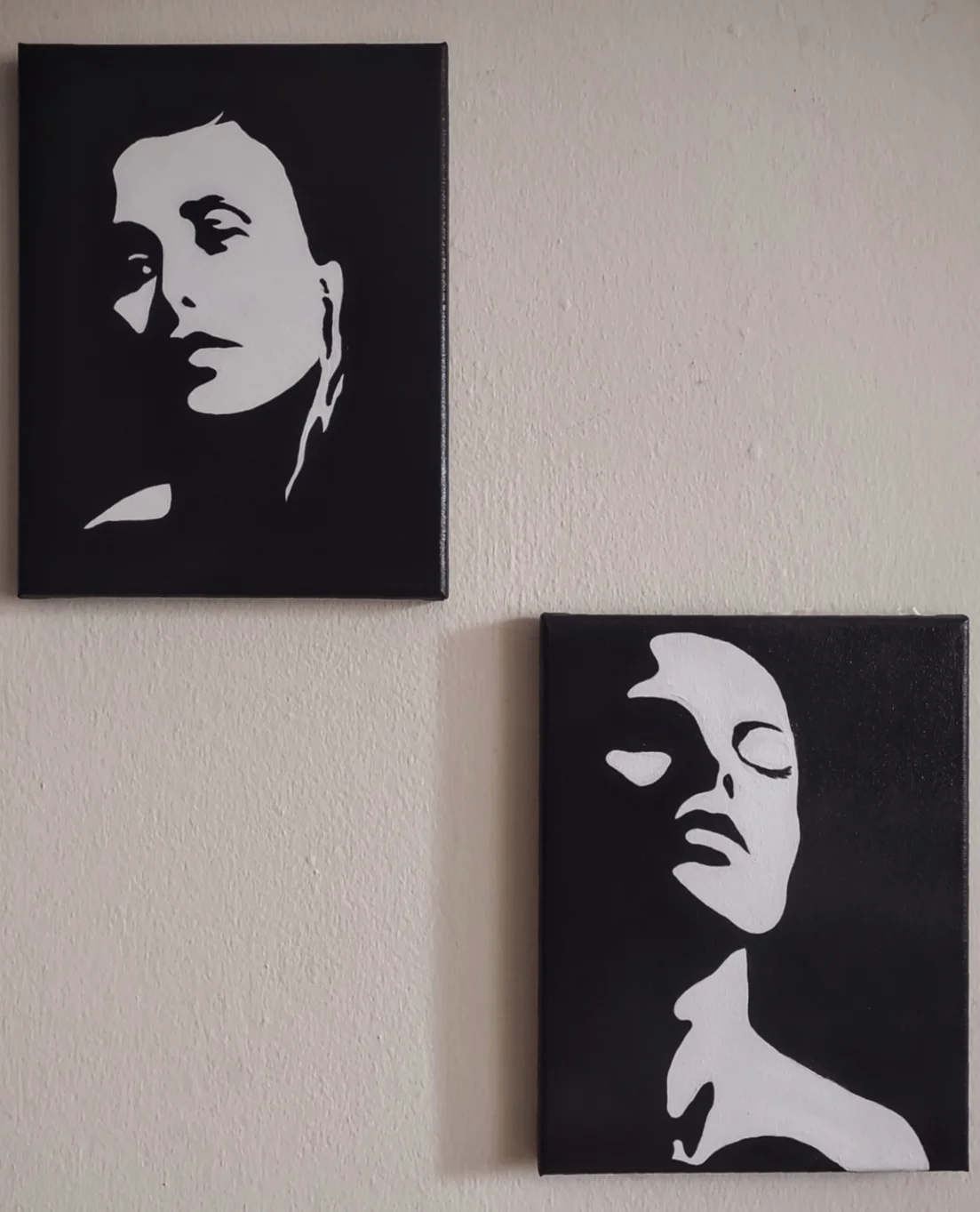 Black and White Negative Contrast Portraits on Canvas product image (1)