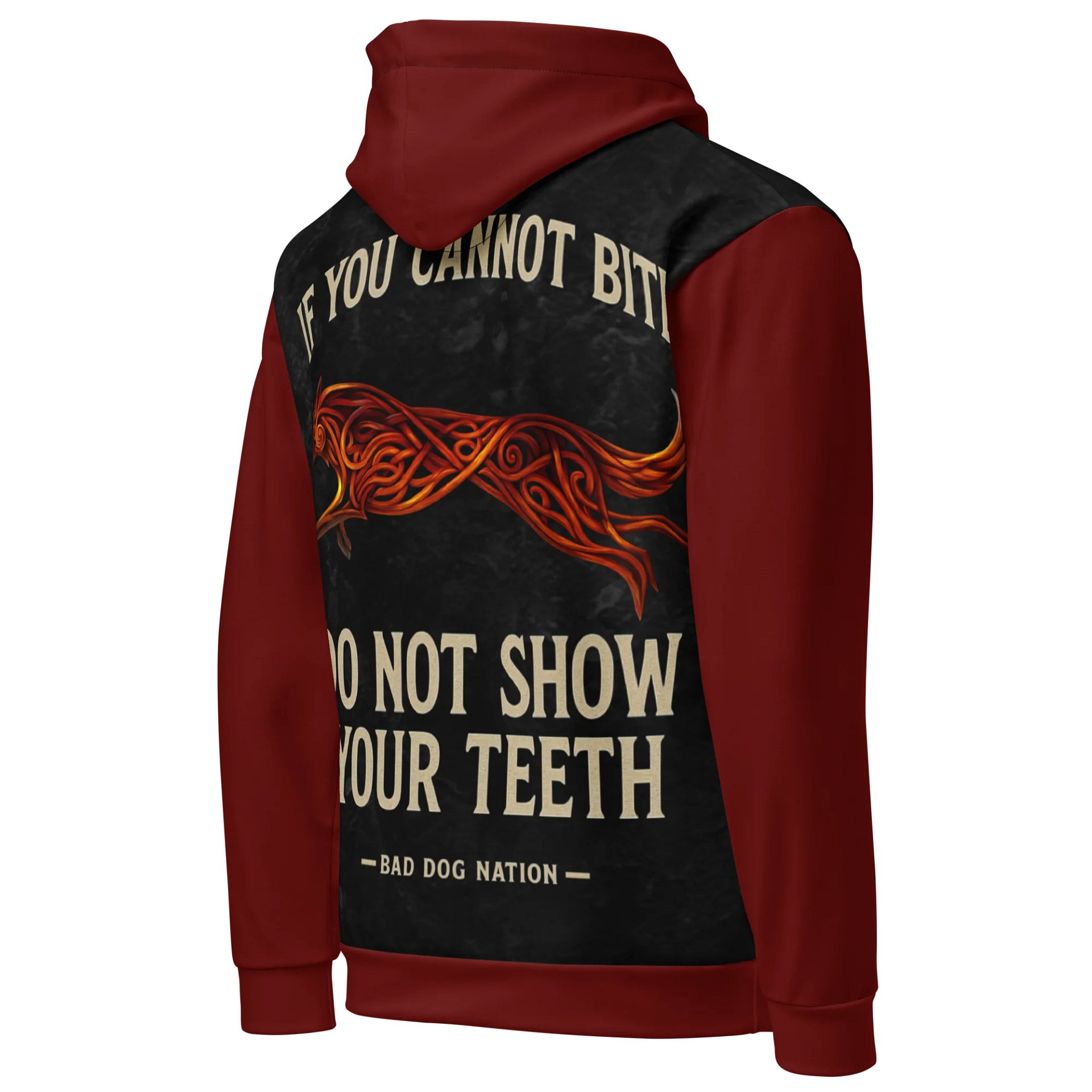 You Cannot Bite (Alternate sleeve color) - Premium Adult Unisex All Over Print K9 Hoodie product image (4)