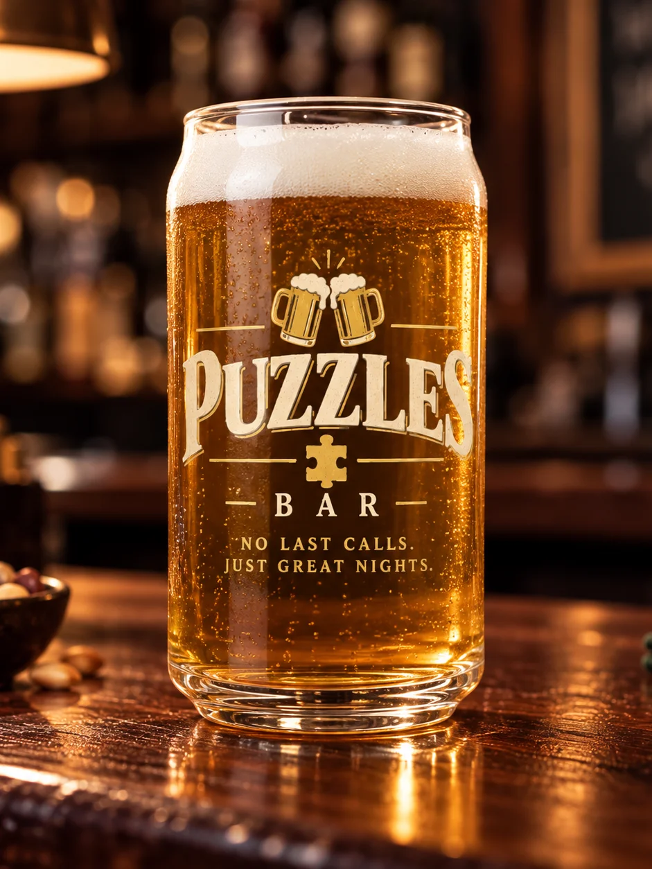 Puzzles Bar Beer Glass product image (2)