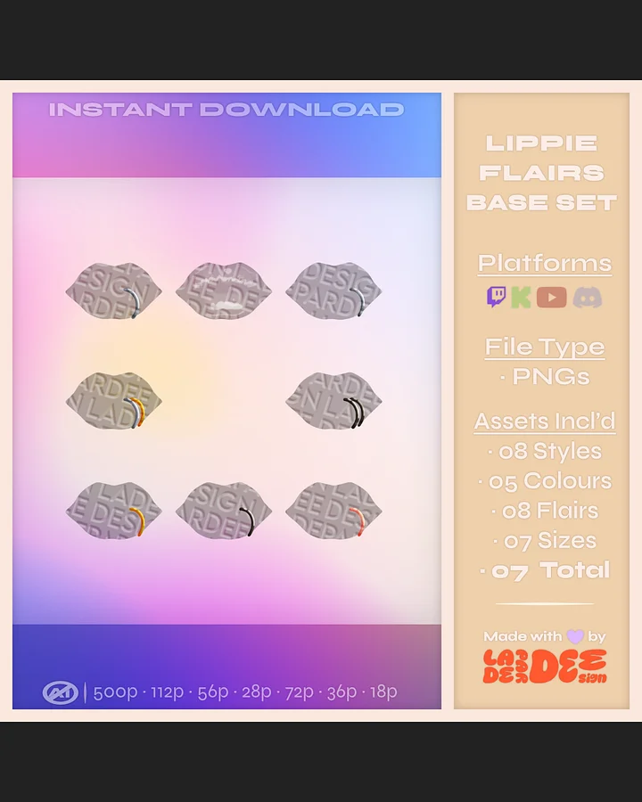 Lippie Badges [Flairs Set] product image (1)