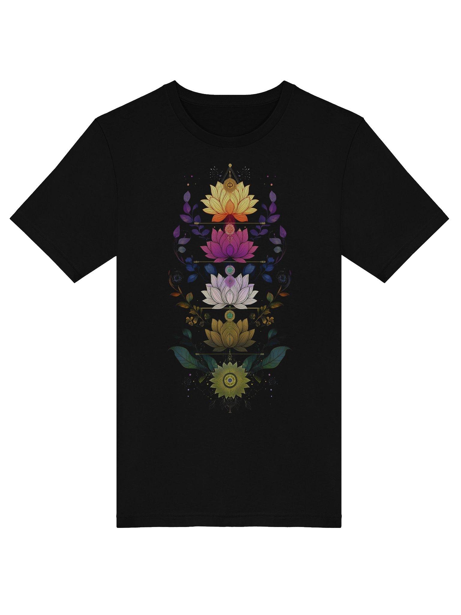 Flowers Chakra Yoga Floral Sacred Geometry Lotus T-Shirt product image (40)