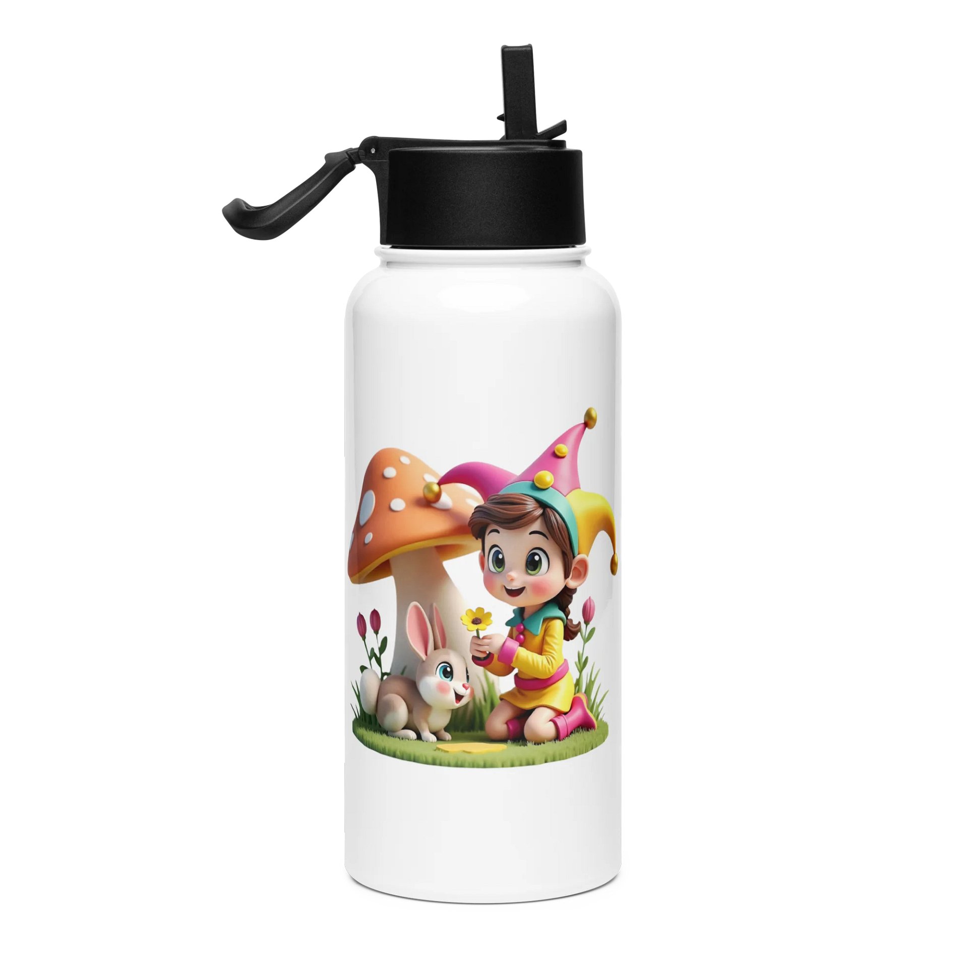 🐰 JessyJesty Bunny Stainless Steel Water Bottle with Straw Lid – Hoppin’ Hydration on the Go! product image (2)