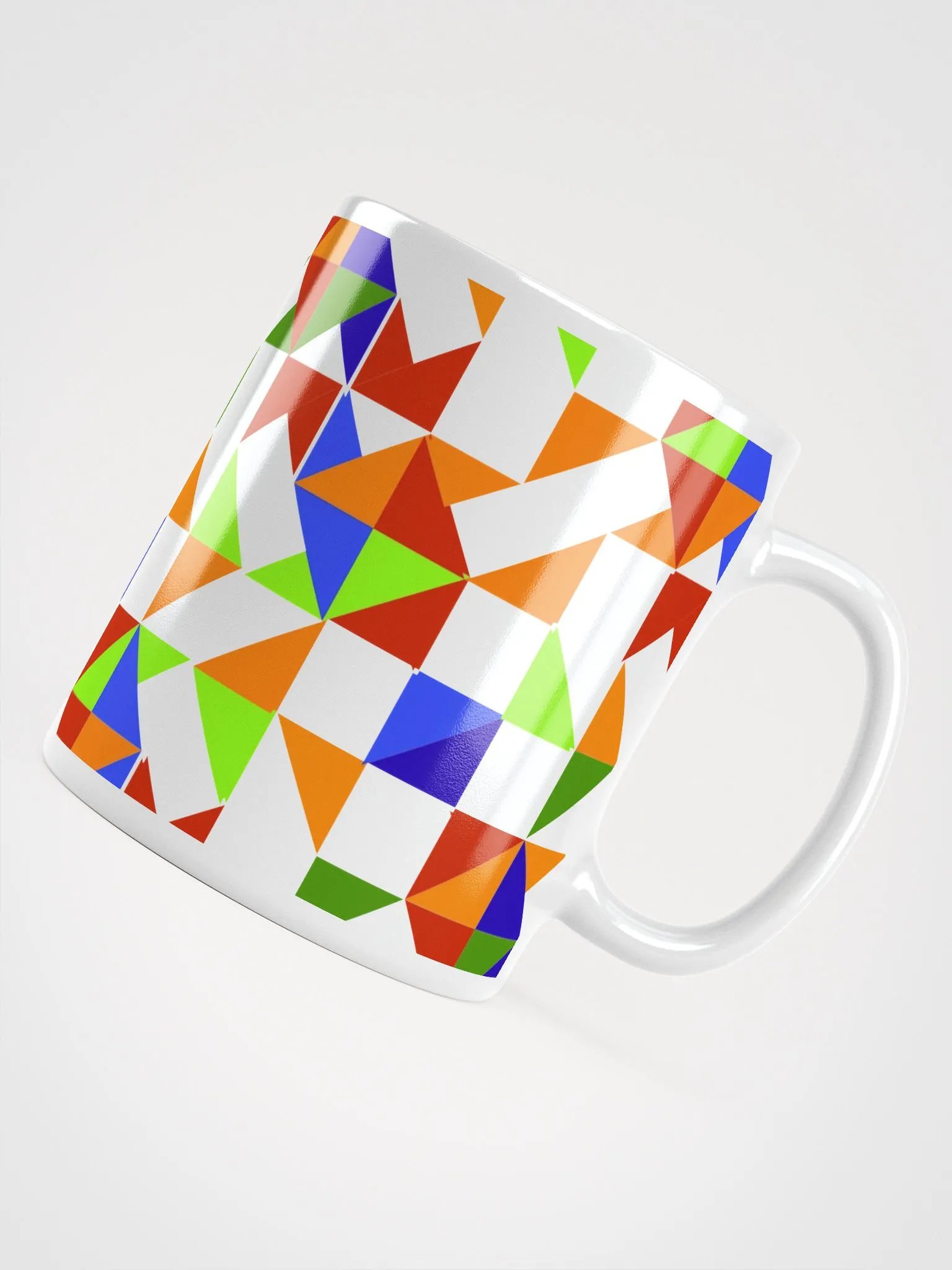Geometric Shapes Multicolored White Mug product image (18)