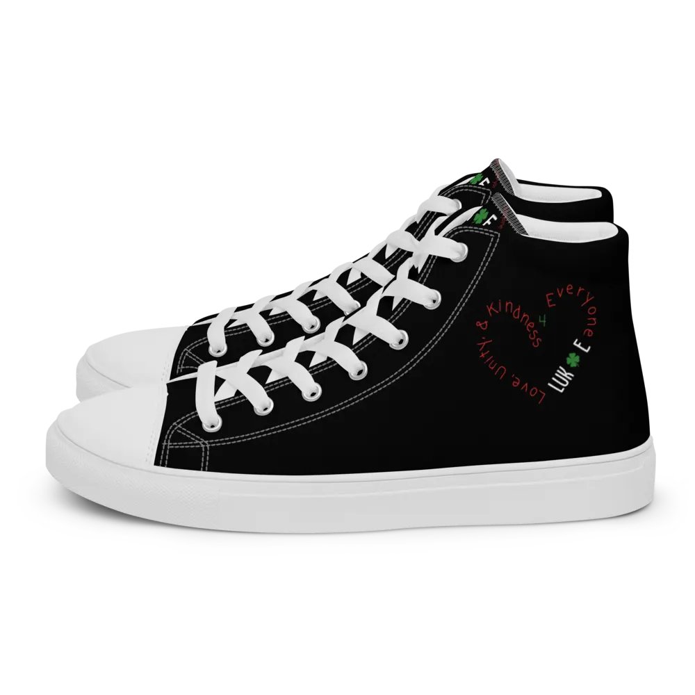 Kindness 4 Everyone High Top Canvas Shoes product image (1)