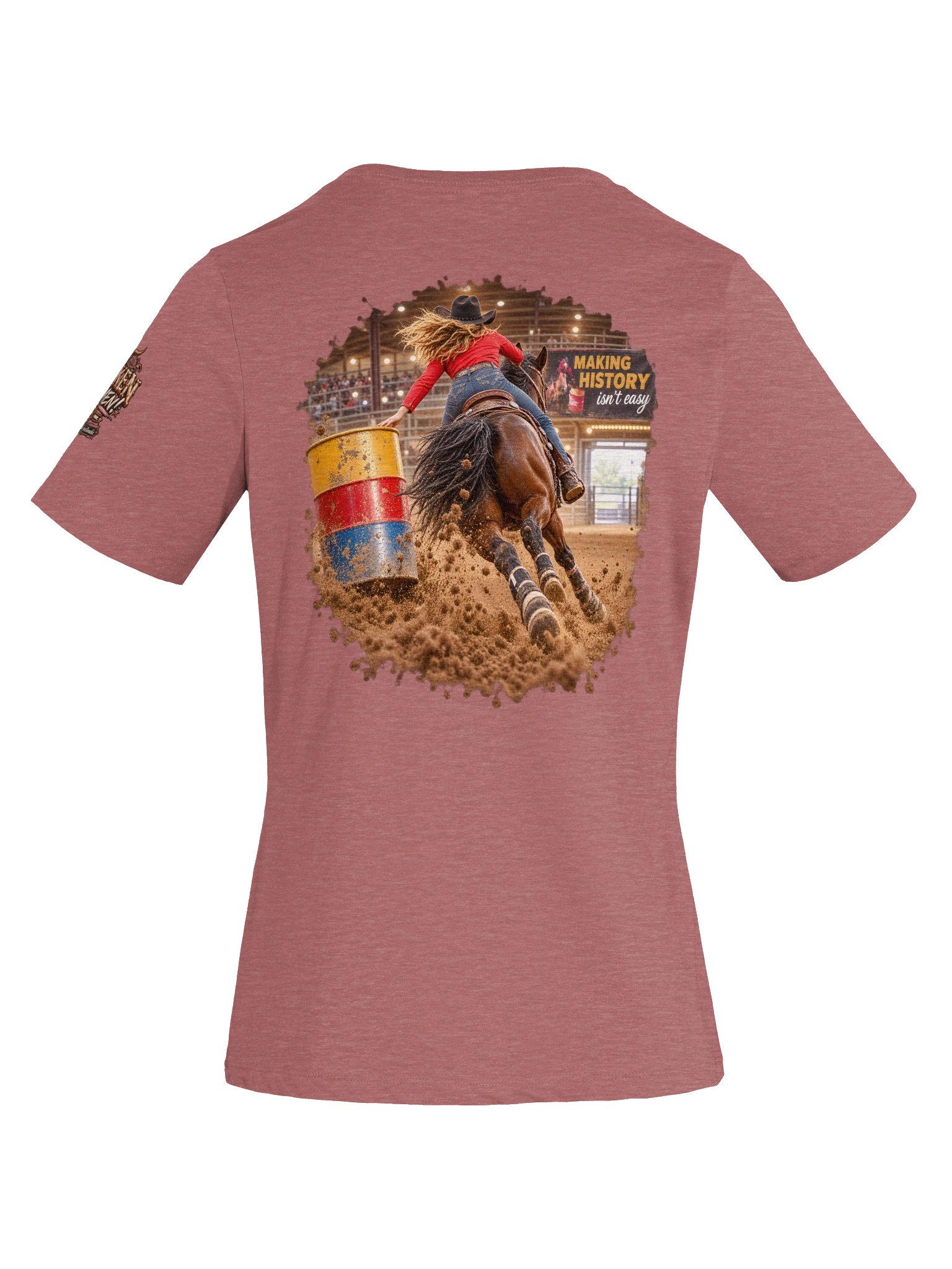 Barrel Racing Shirt — Making History Isn't Easy V-Neck | Broken Cowgirl™ product image (9)