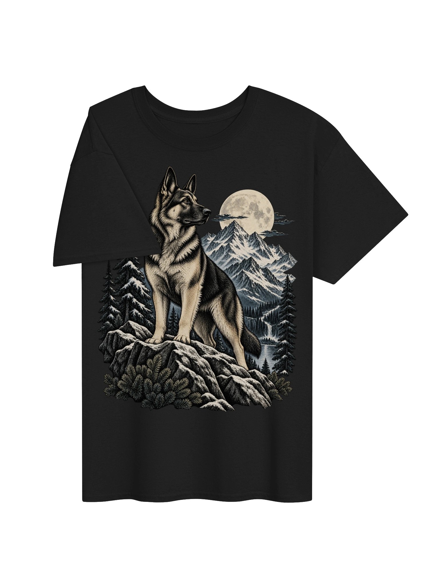 Lunar Guardian German Shepherd Tee product image (3)