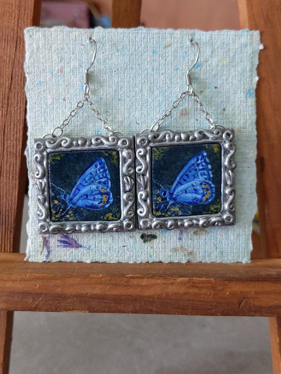 Blue Butterfly Dangle Earrings product image (3)