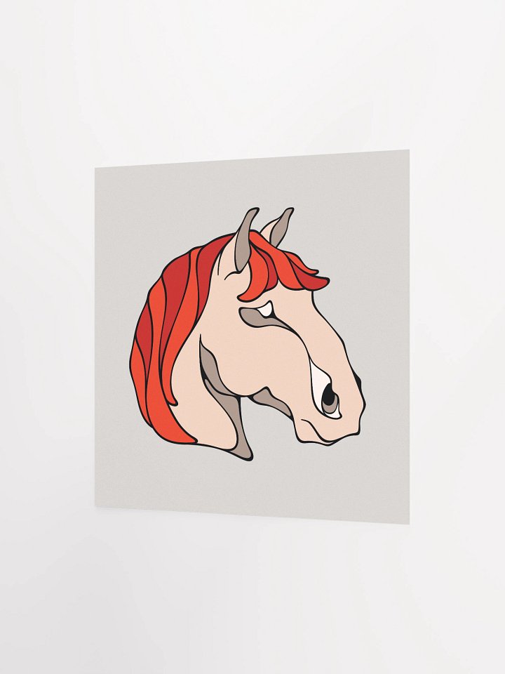 Whimsical Horse - Square Matte Paper Poster product image (2)