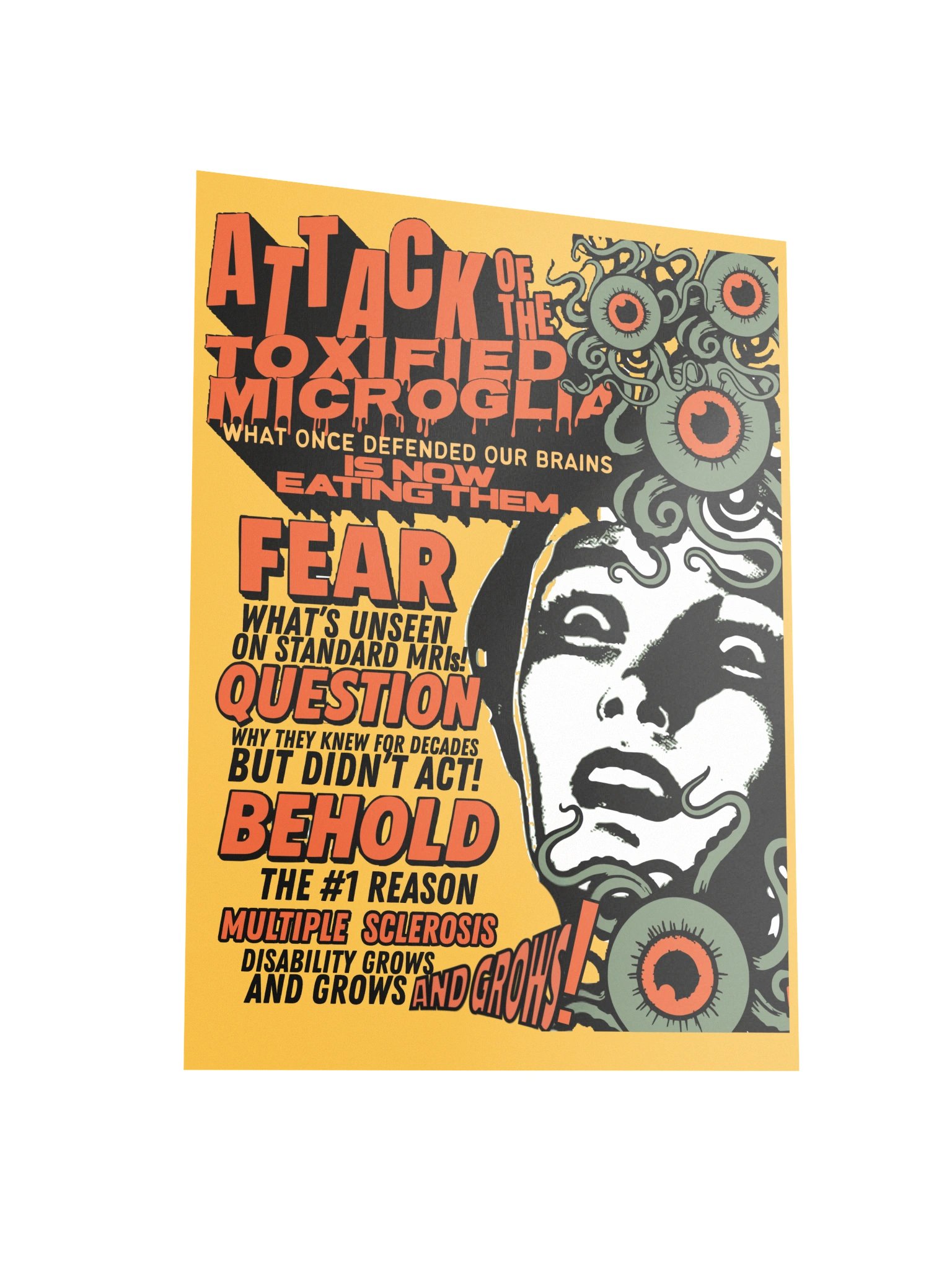 ATTACK OF THE TOXIFIED MICROGLIA 12"x16" MATTE POSTER product image (3)