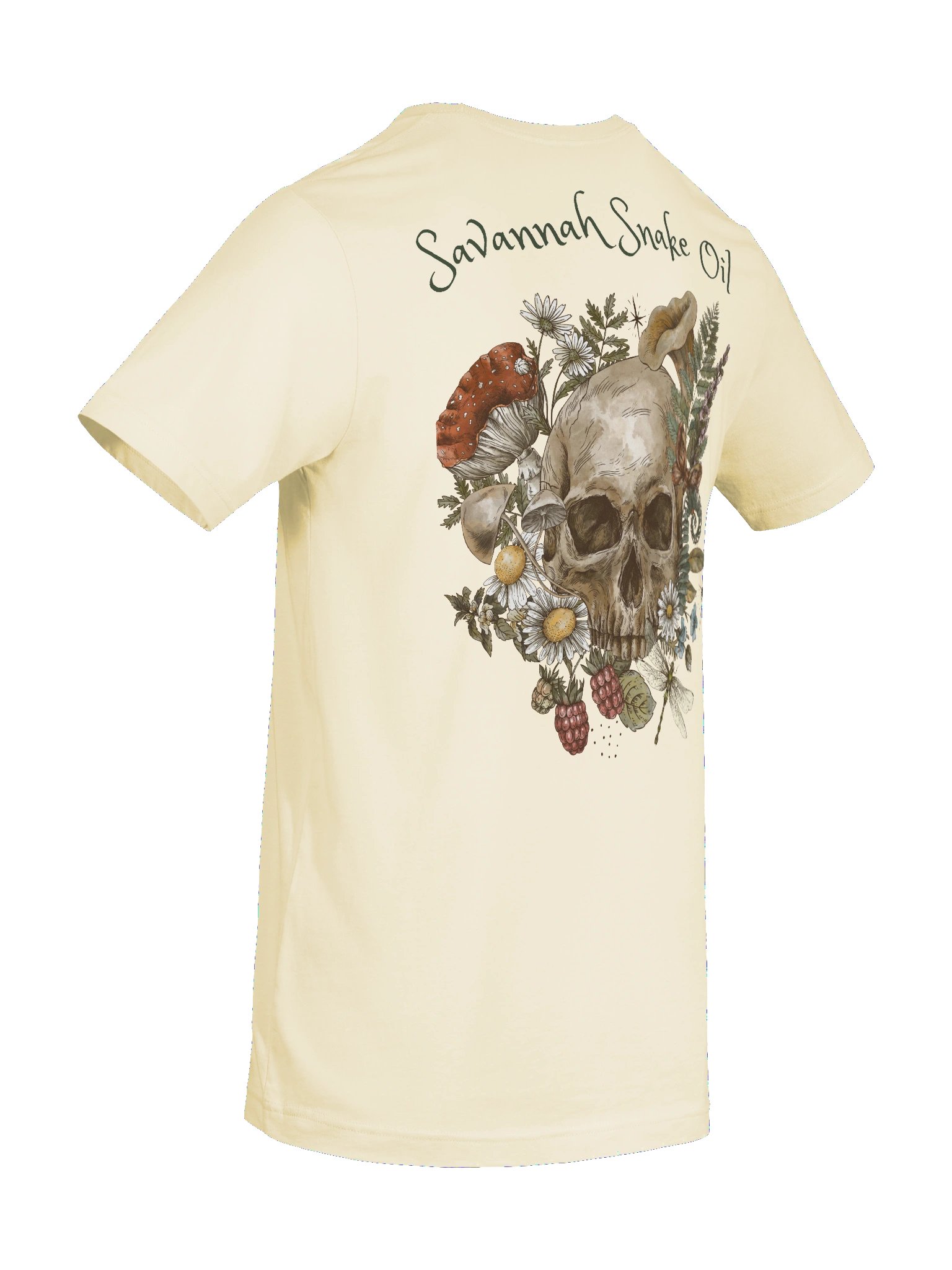 Savannah Snake Oil Vintage Botanical Skull T-Shirt (Natural) product image (10)