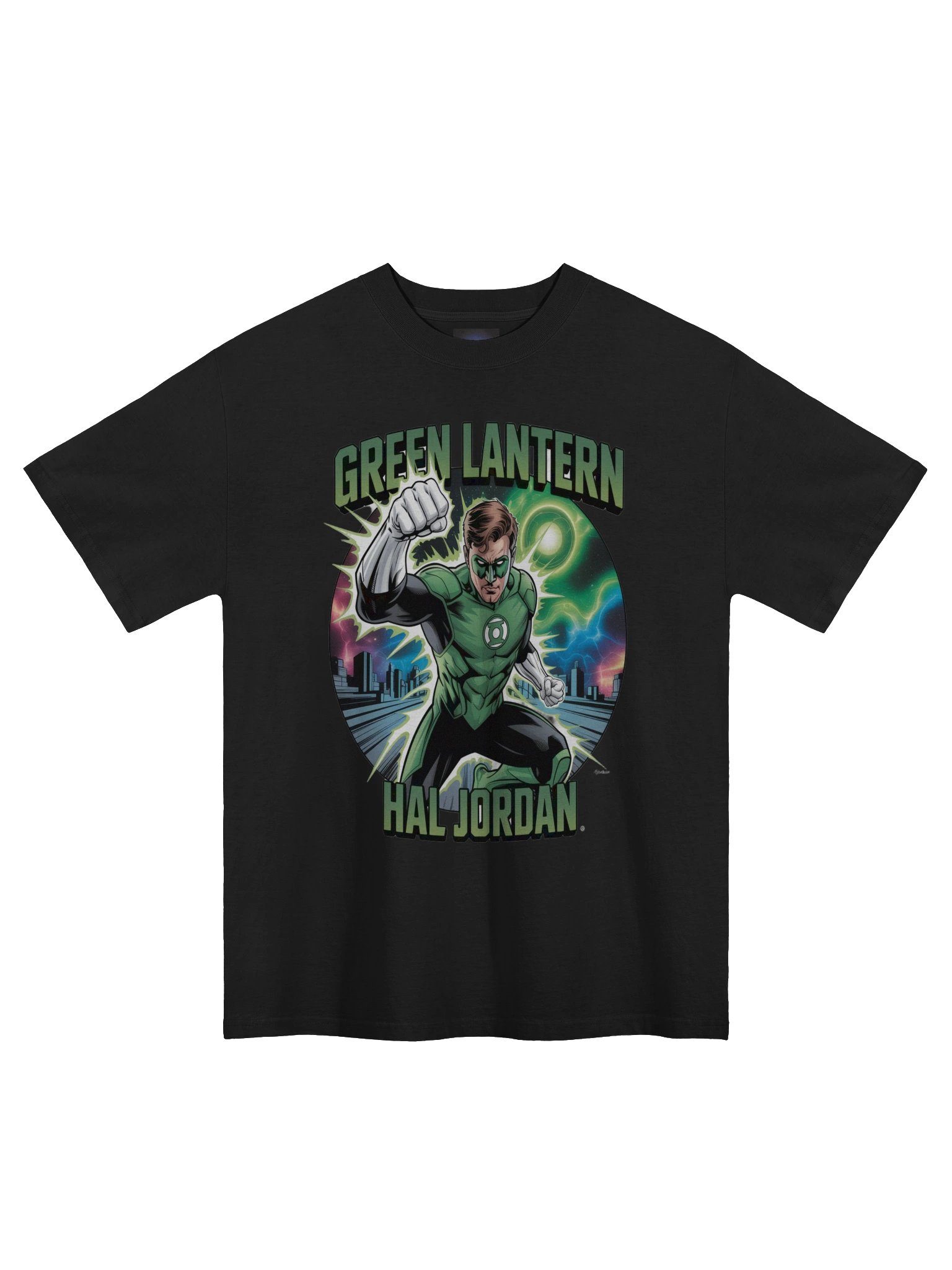 Willpower Surge: Hal Jordan Green Lantern Oversized Faded T-Shirt product image (3)