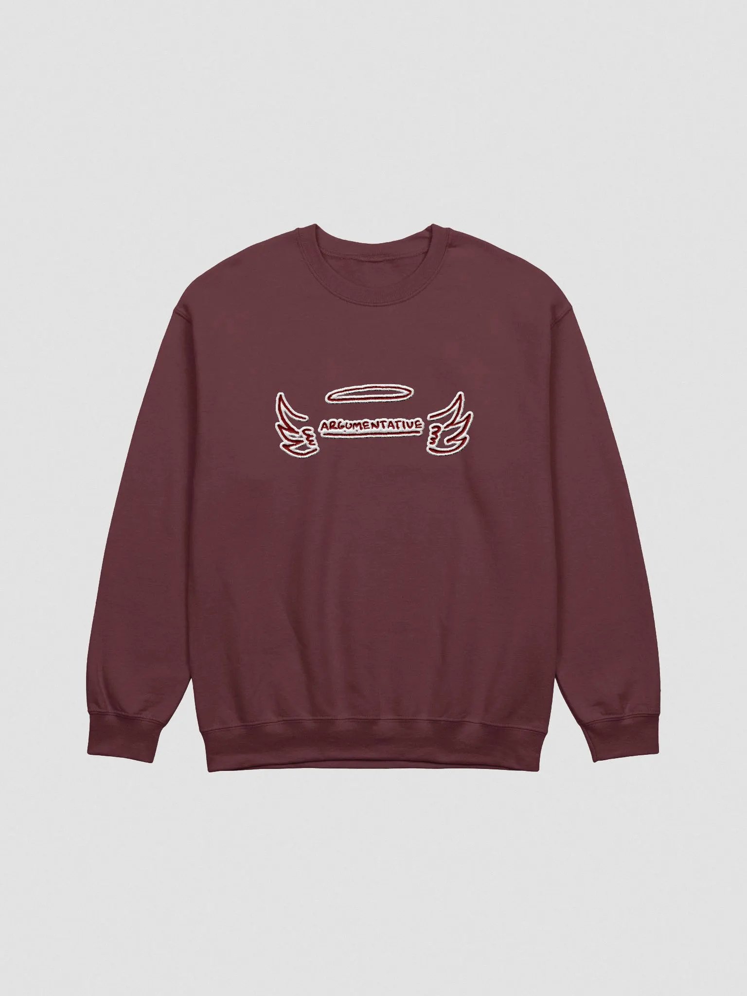 ANGELIC (lg. maroon bubble design) embroidered crewneck product image (10)