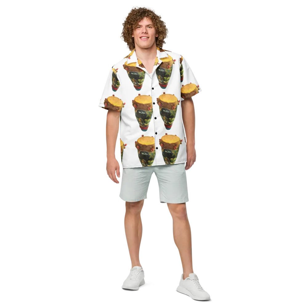 Haitian Rhythm Drums Button-Up product image (4)