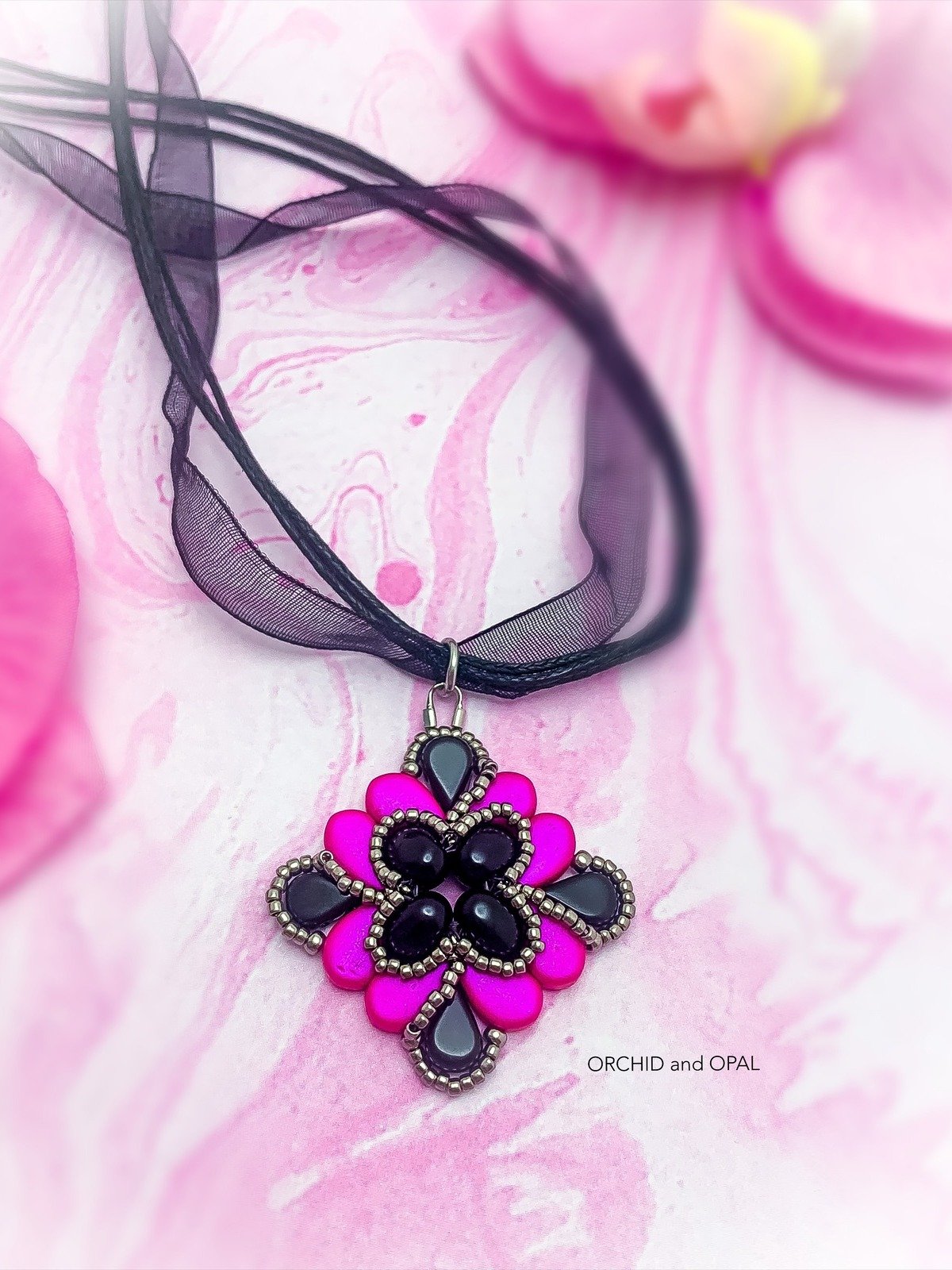 Beading Pattern – Paisley Flourish Earrings and/or Pendant product image (4)