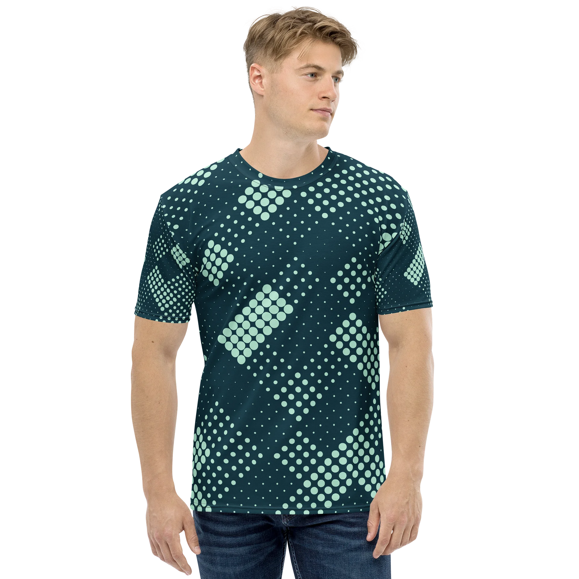 Mint Dots Geometric All-Over Print Tee product image (1)