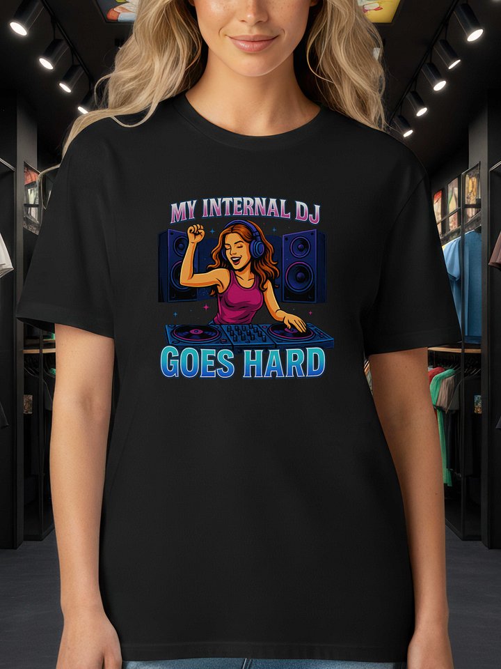 My Internal DJ Goes Hard - Music T-shirt - AS Colour Unisex Premium T-Shirt product image (1)
