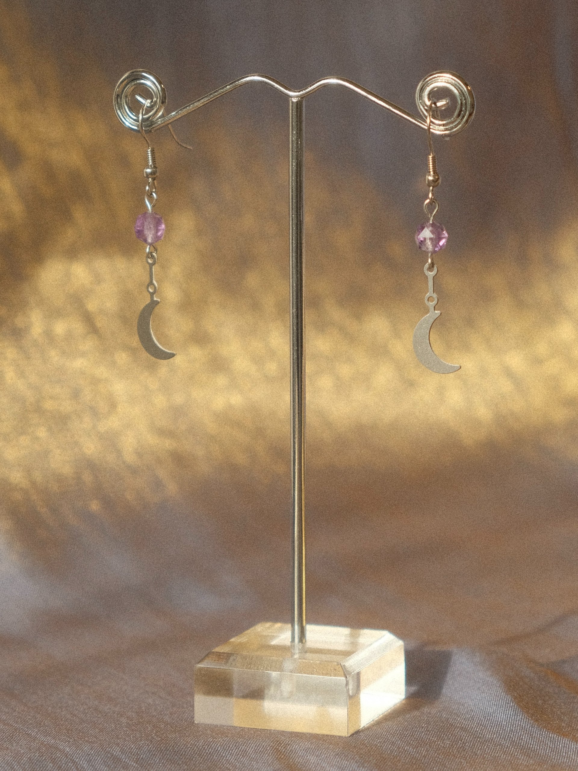 Amethyst Little Moon Earrings product image (7)