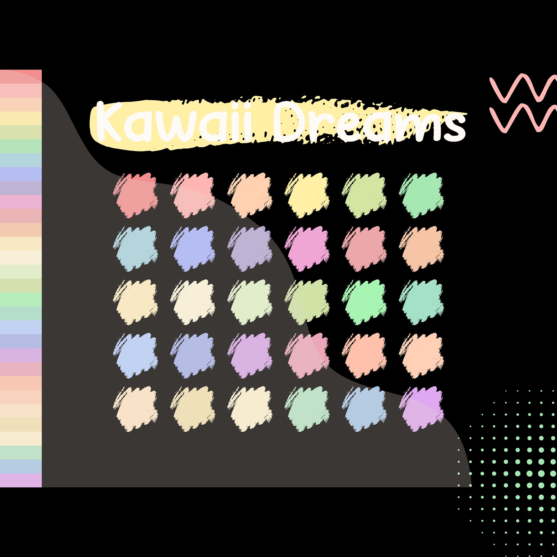 Kawaii Dreams Procreate Color Palette with HEX Codes ★ DIGITAL ★ product image (2)