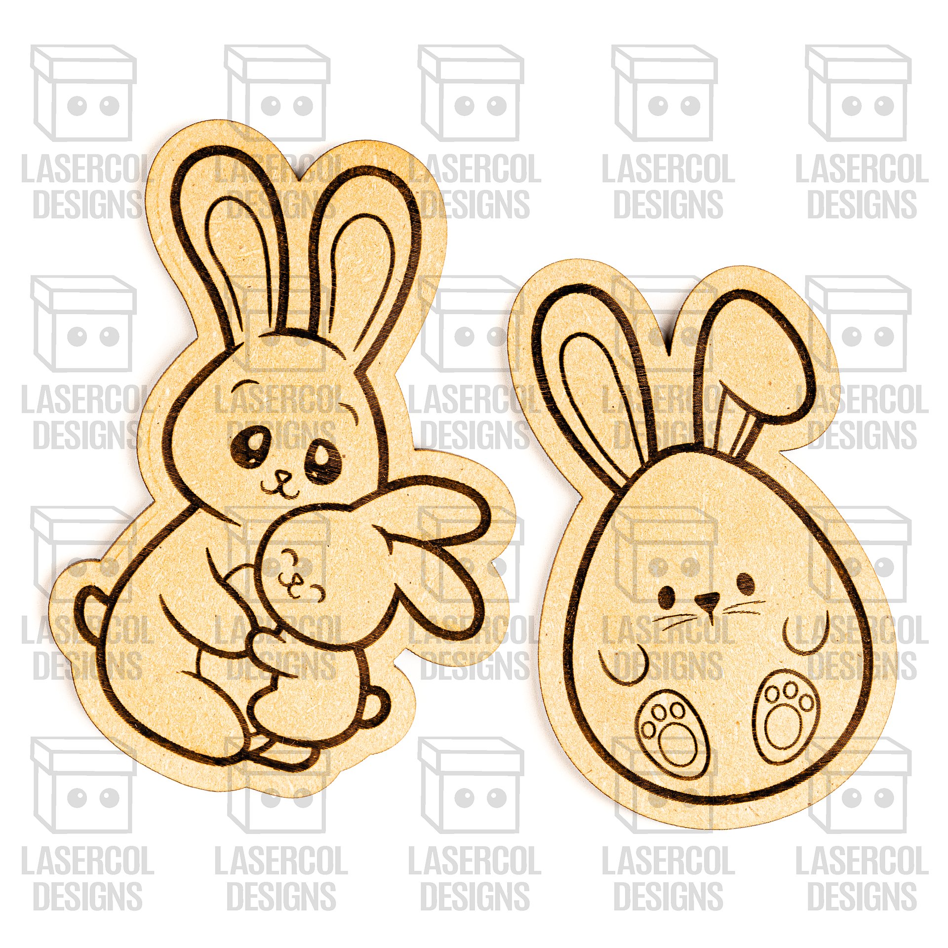 Easter Bunny Paint Kit DIY Cut Outs Set 8 - Laser Cut Files product image (8)