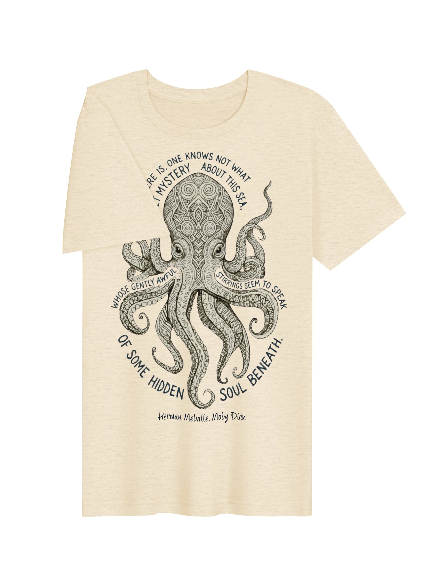 Moby Dick Shirt, Herman Melville Quote, Mysterious Kraken Literary Tee product image (4)