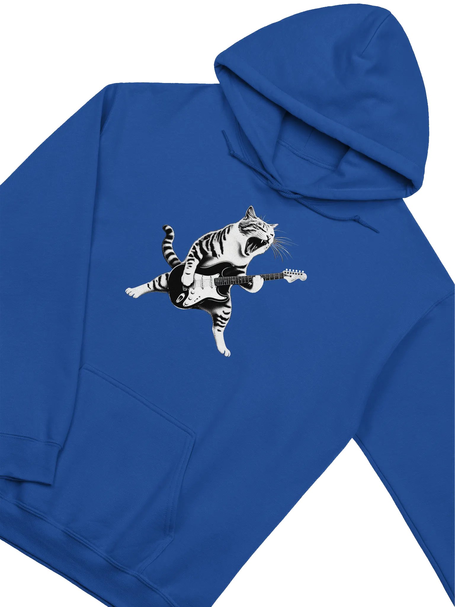 CAT PLAYING GUITAR HOODIE product image (3)