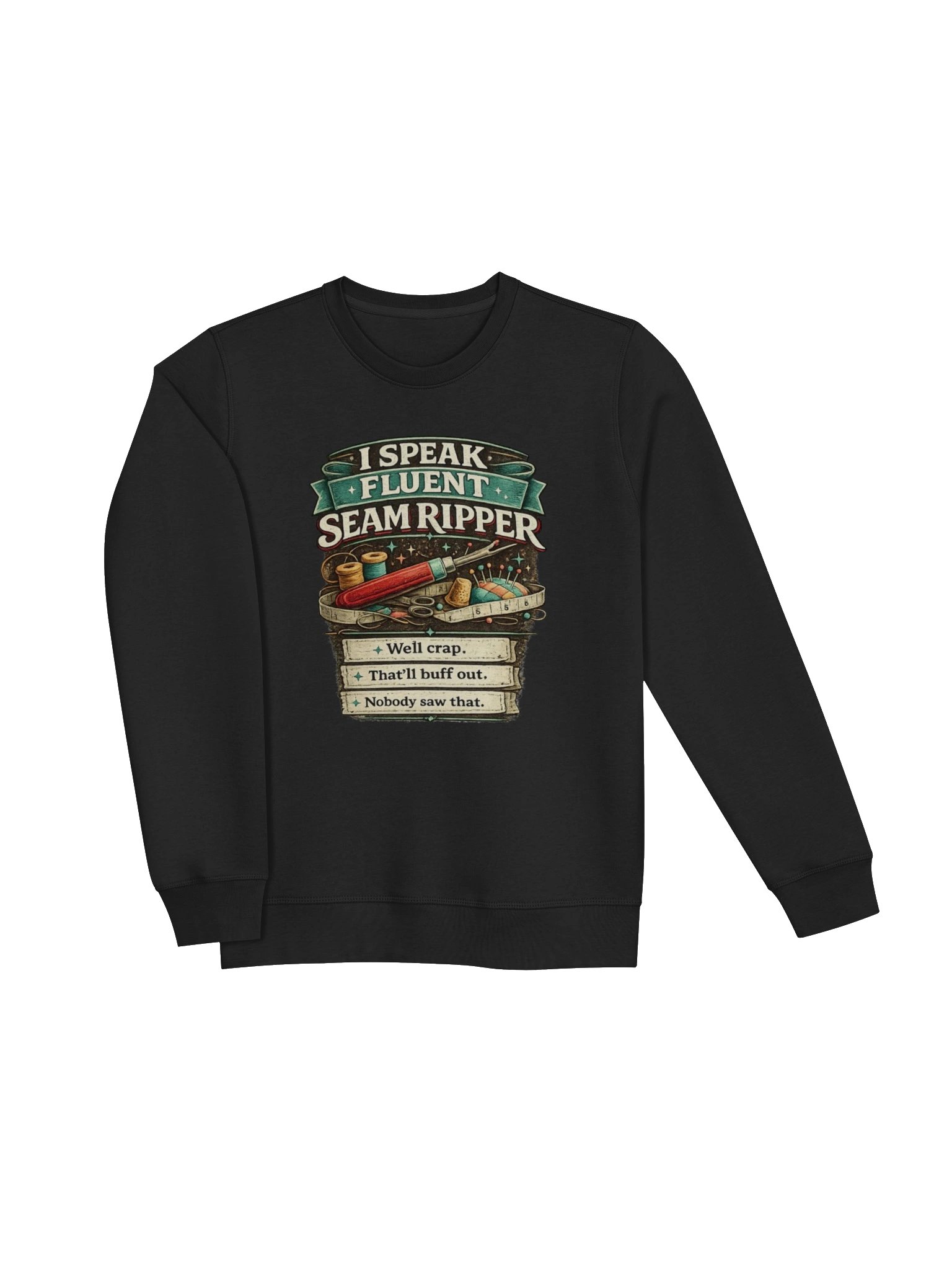 RETREAT HAIR DON'T CARE — Vintage Sewing Bun Sweatshirt product image (3)