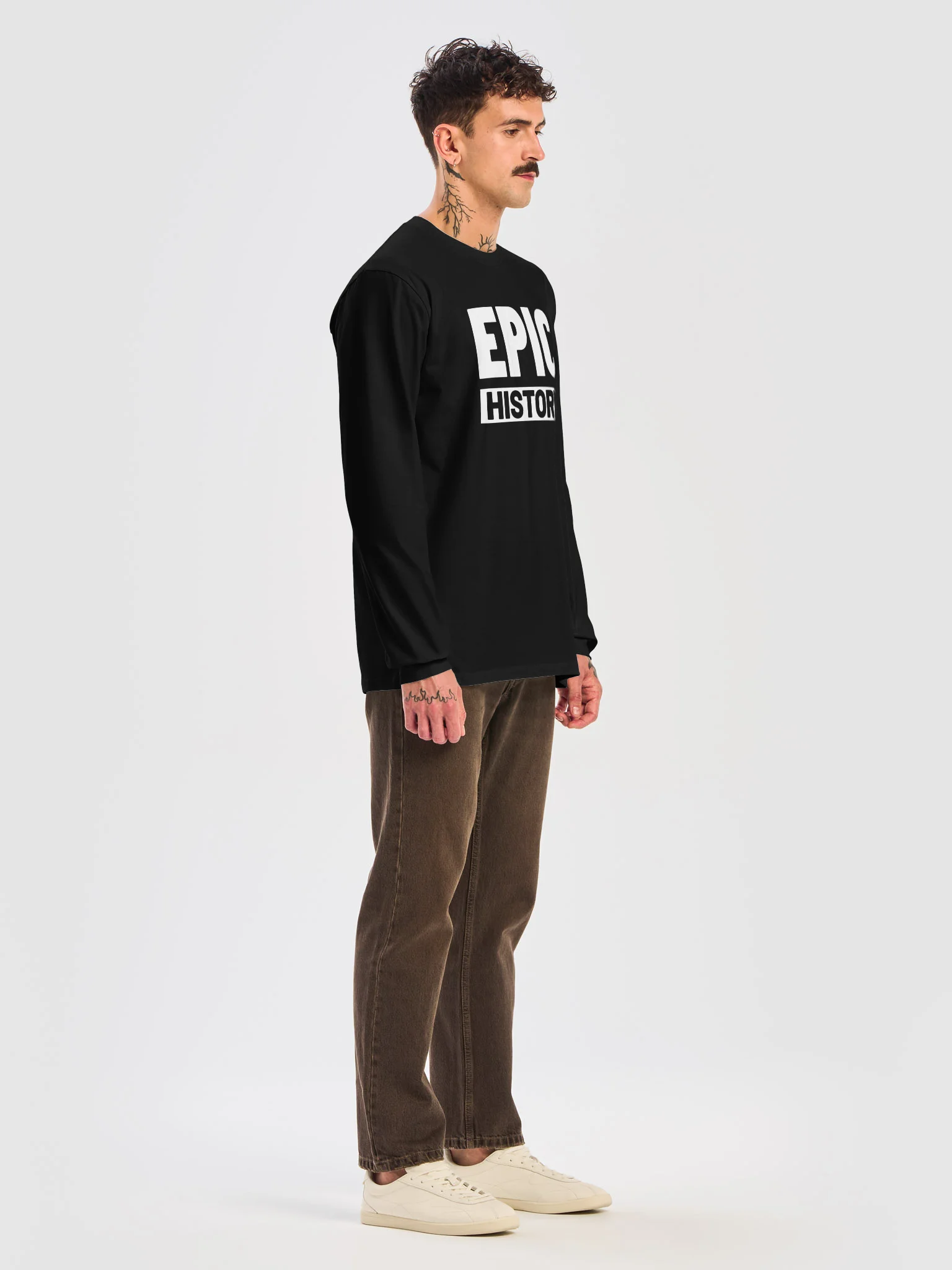 Epic History Logo - Long Sleeve T-Shirt (White Logo) product image (7)