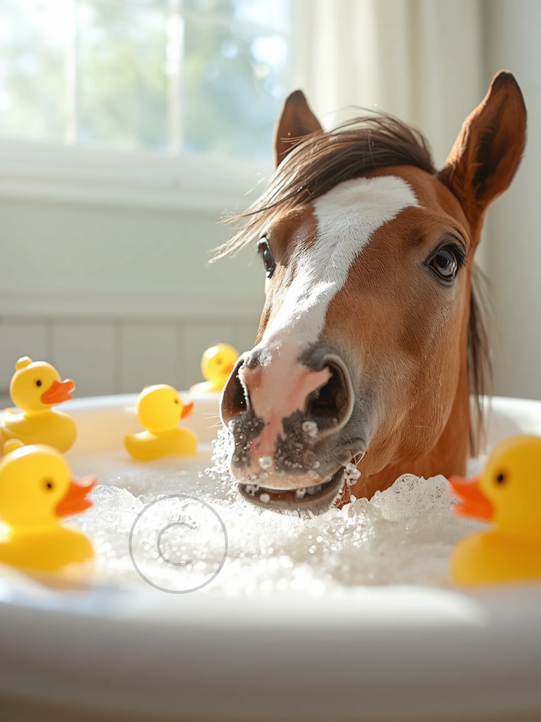 A Horse in a Bathtub Poster product image (1)