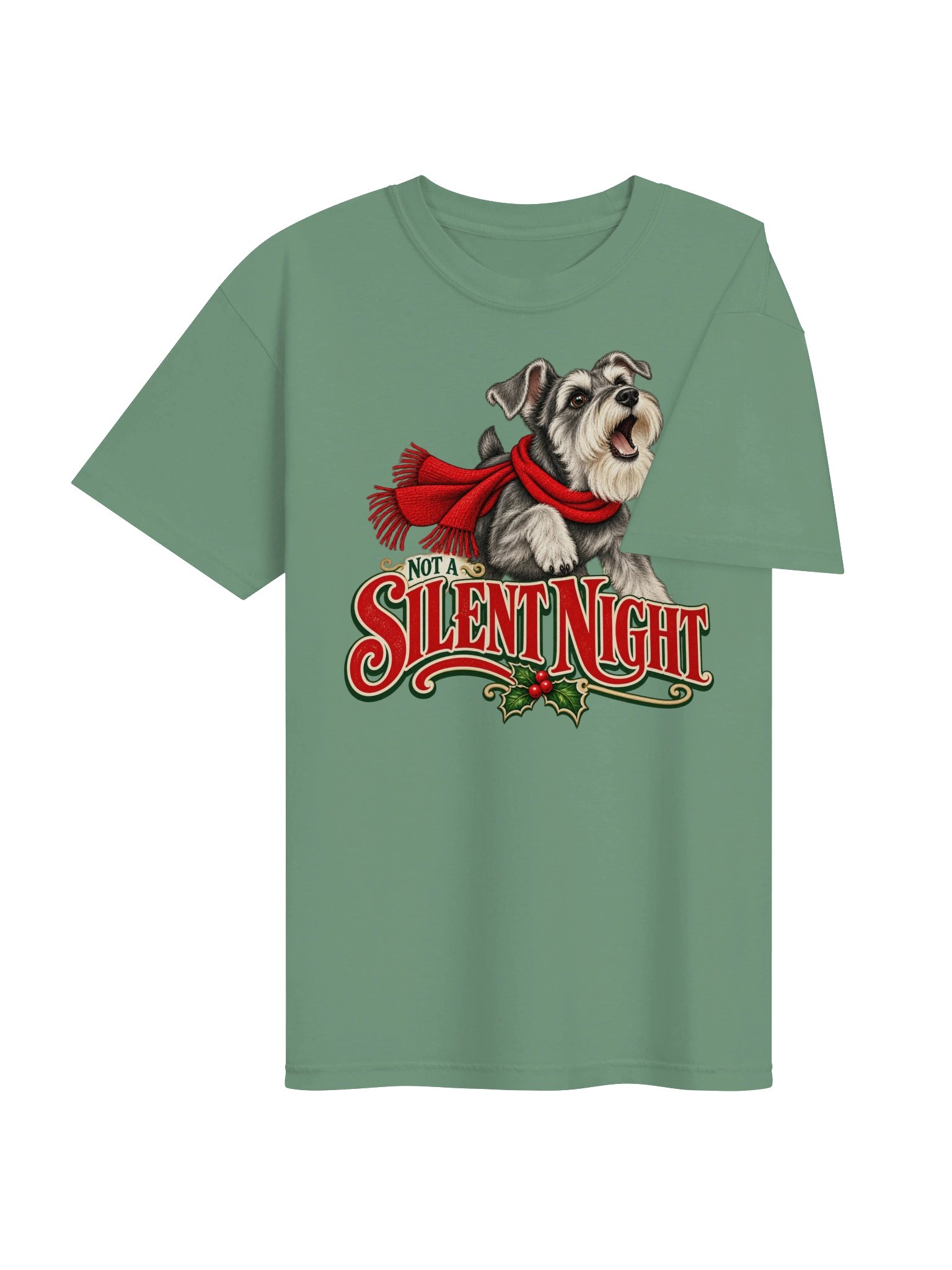 Not A Silent Night | Schnauzer Christmas T-Shirt product image (17)