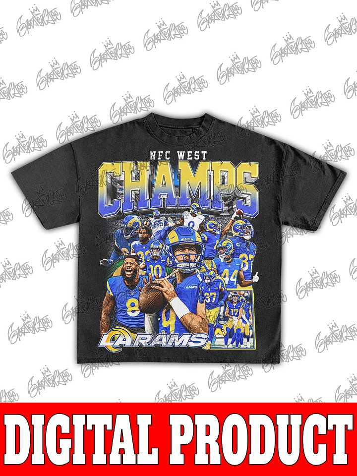 Los Angeles Rams NFC West Champs Vintage Football Bootleg Graphic product image (1)