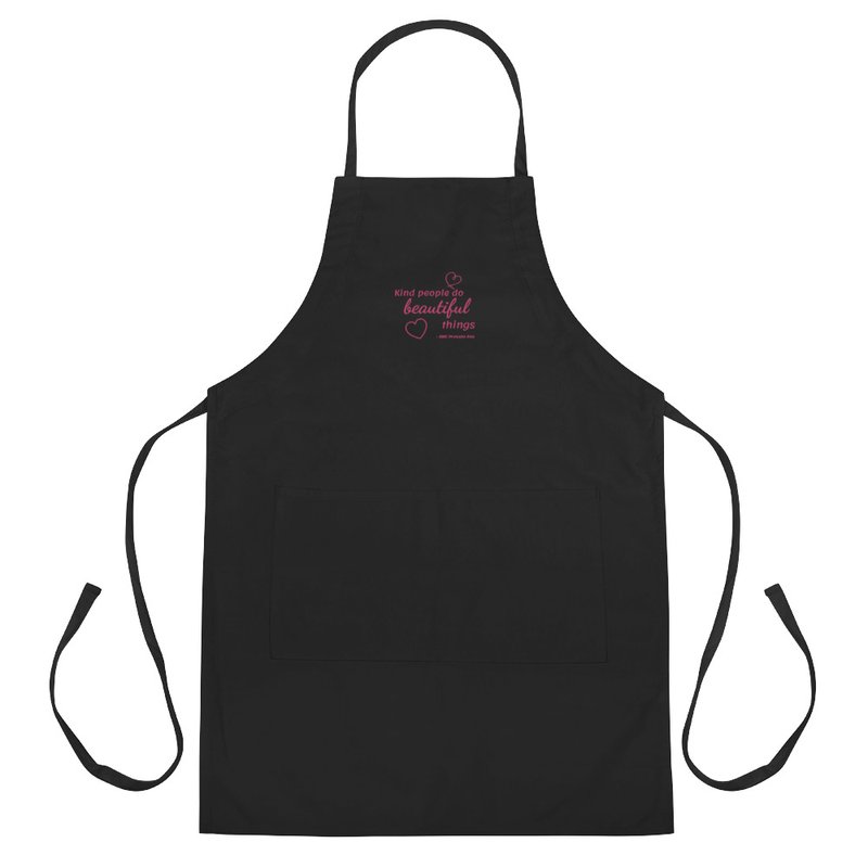 Kind people...APRON - Black with pink text product image (1)