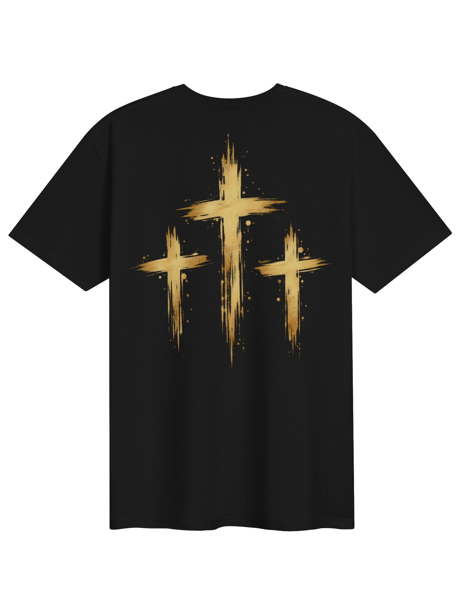 Three Crosses Back | Calvary Signature Christian Tee product image (1)