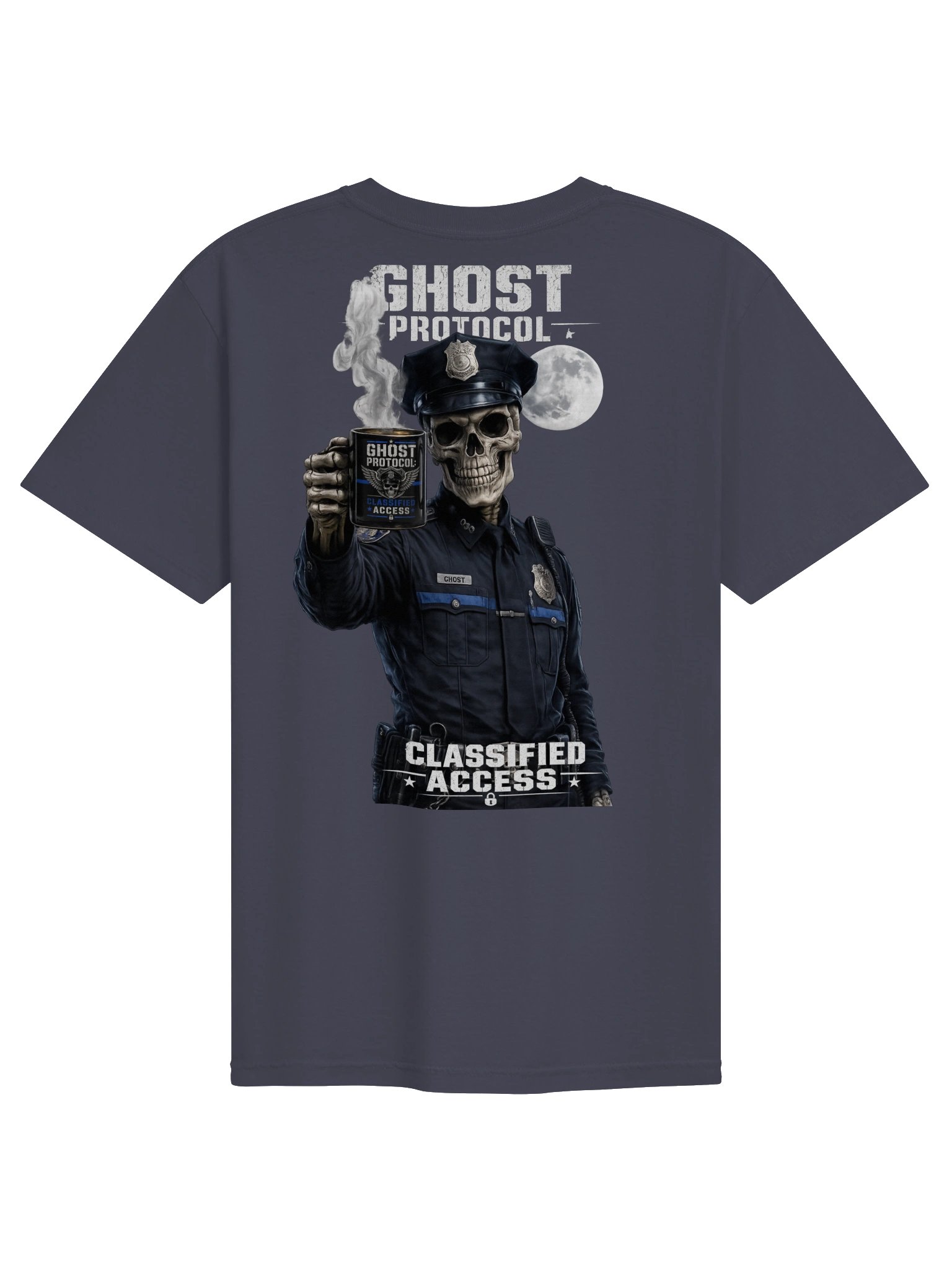 Funny Police Officer T-Shirt | Thin Blue Line Night Shift Gift product image (5)