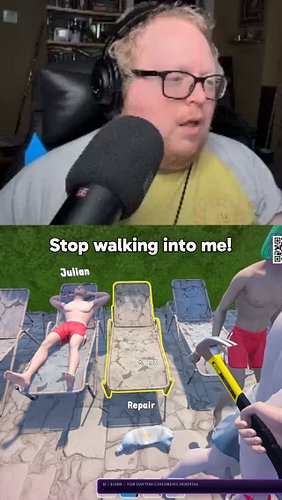 Stop walking into my hammer! #waterparksimulator #gamingrage #funny #streamer #ClipGPT #streamladder