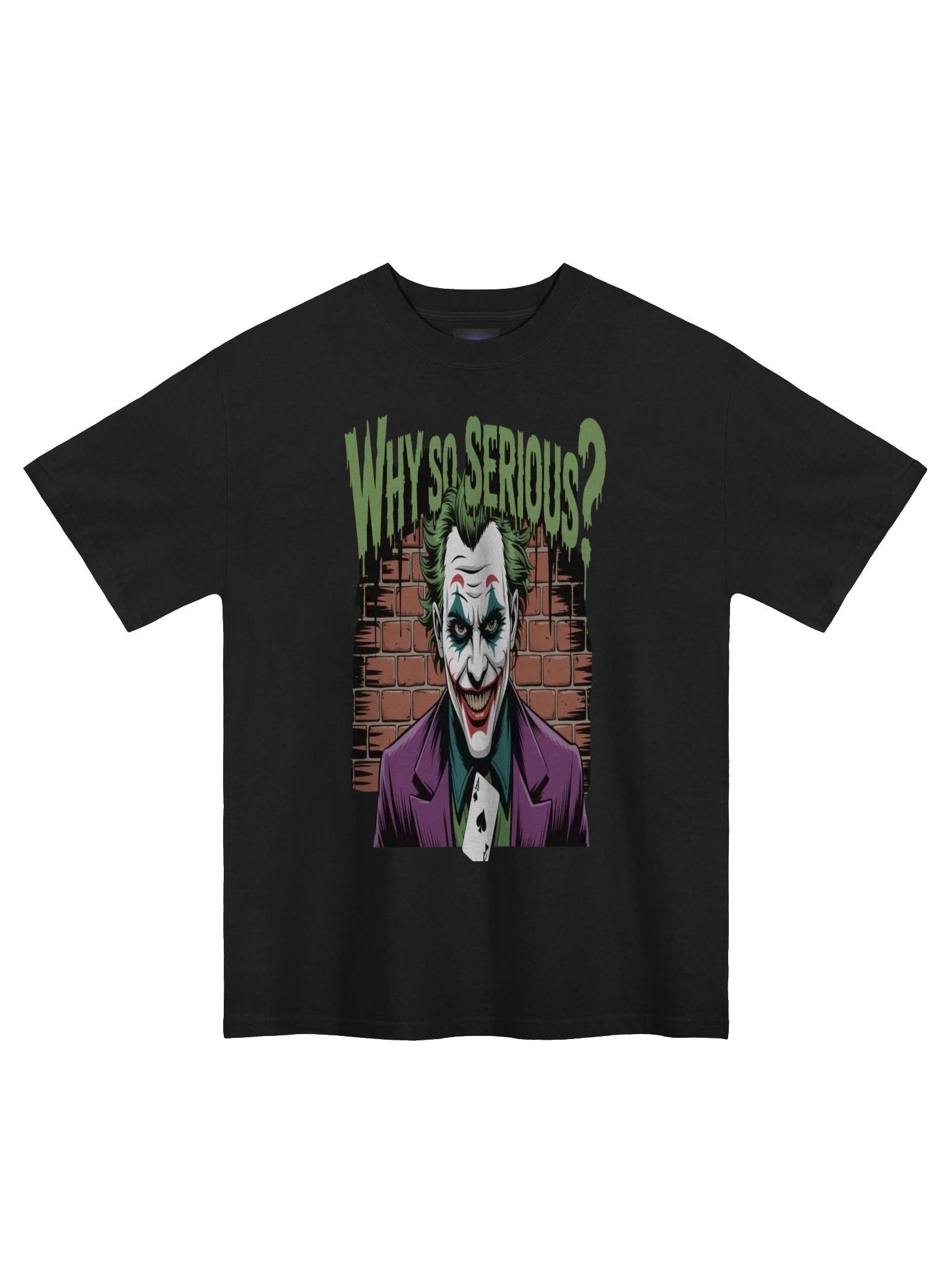 Joker 'Why So Serious?' Graffiti Wall Oversized Faded T-Shirt product image (3)