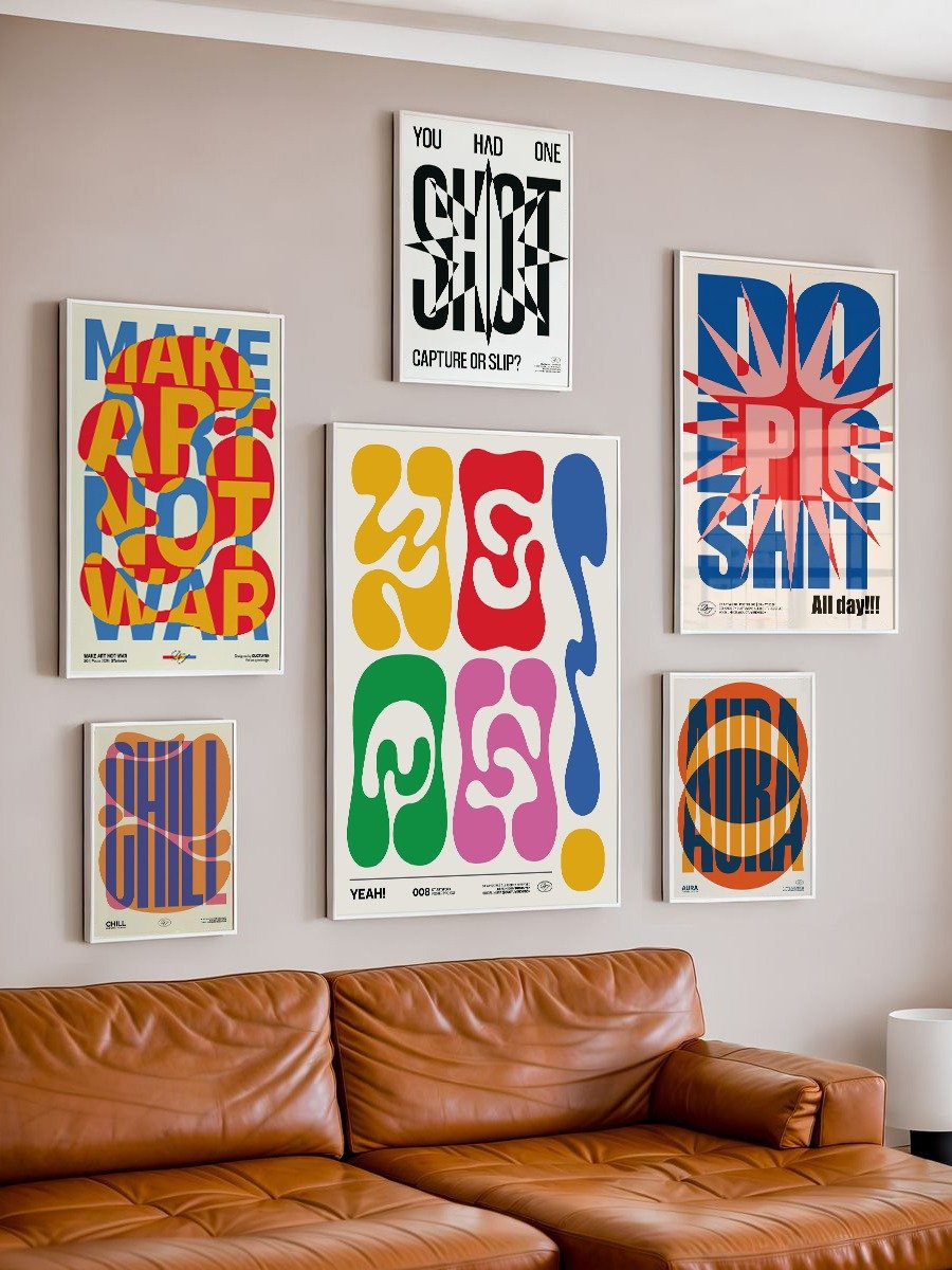 "YEAH!" Typography Framed Poster product image (4)