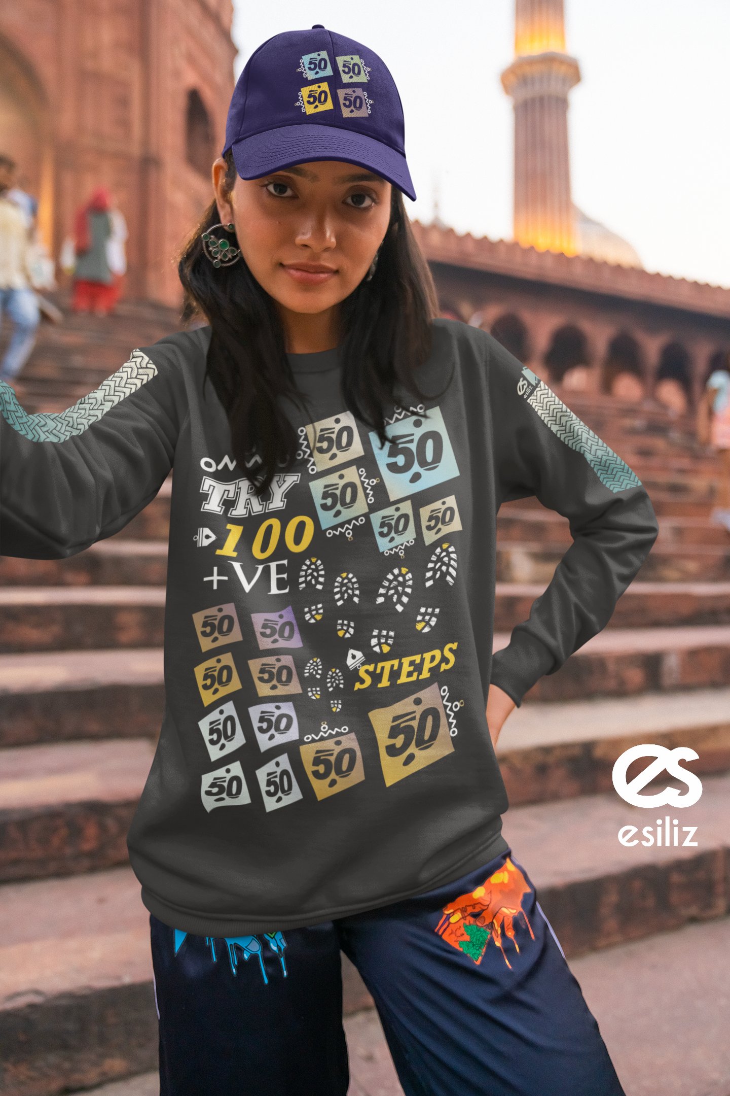 esiliz 50 and 100 Classic Crewneck Sweatshirt product image (5)