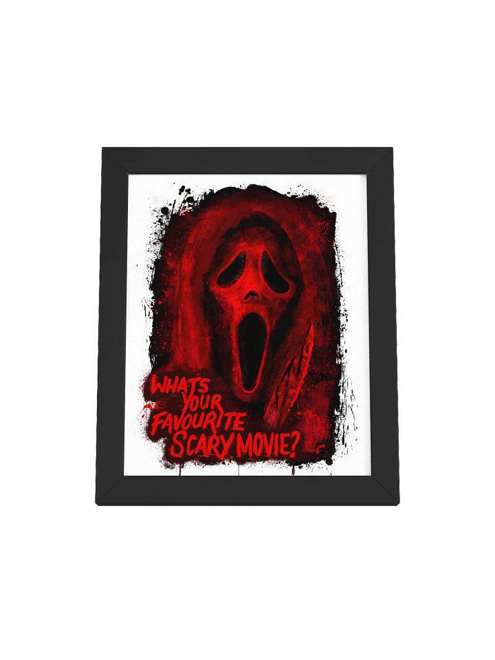 WHITE BLK Framed Ghost Face Print (Red) product image (1)
