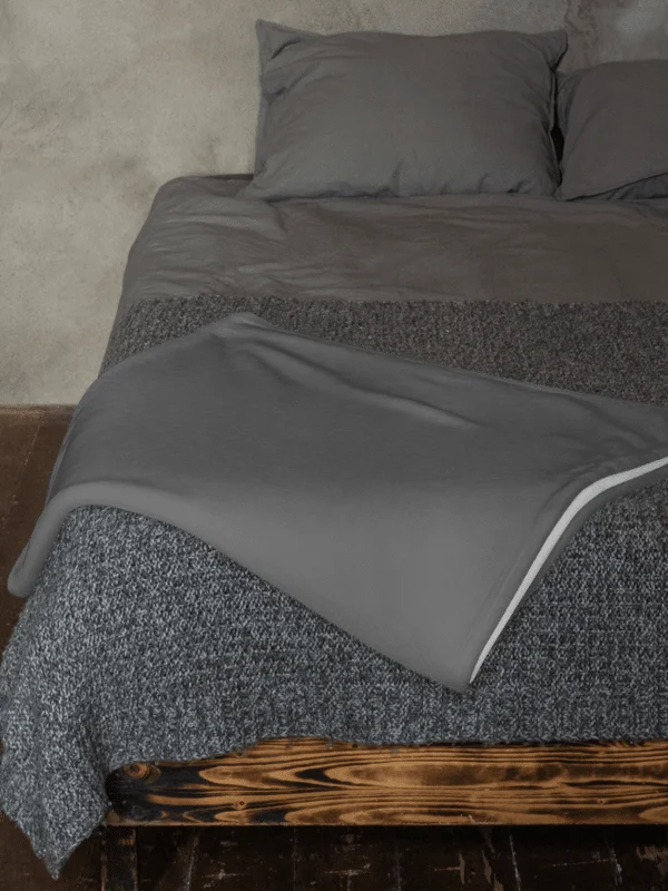 Minimal Gray Throw Blanket by Signature Ink Designs product image (2)