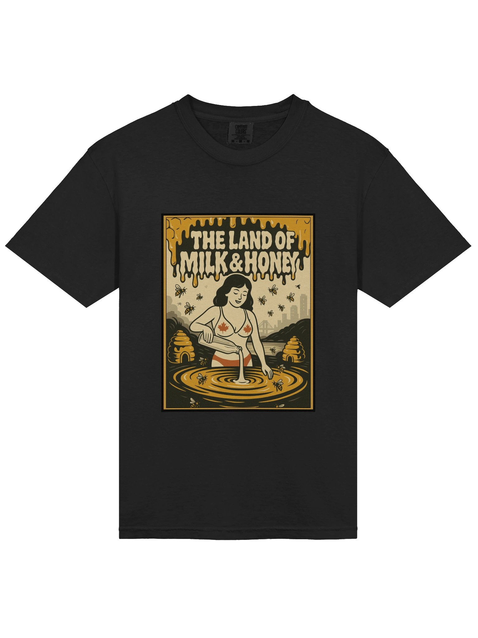 "THE LAND OF MILK & HONEY" 100% cotton T-shirt product image (1)