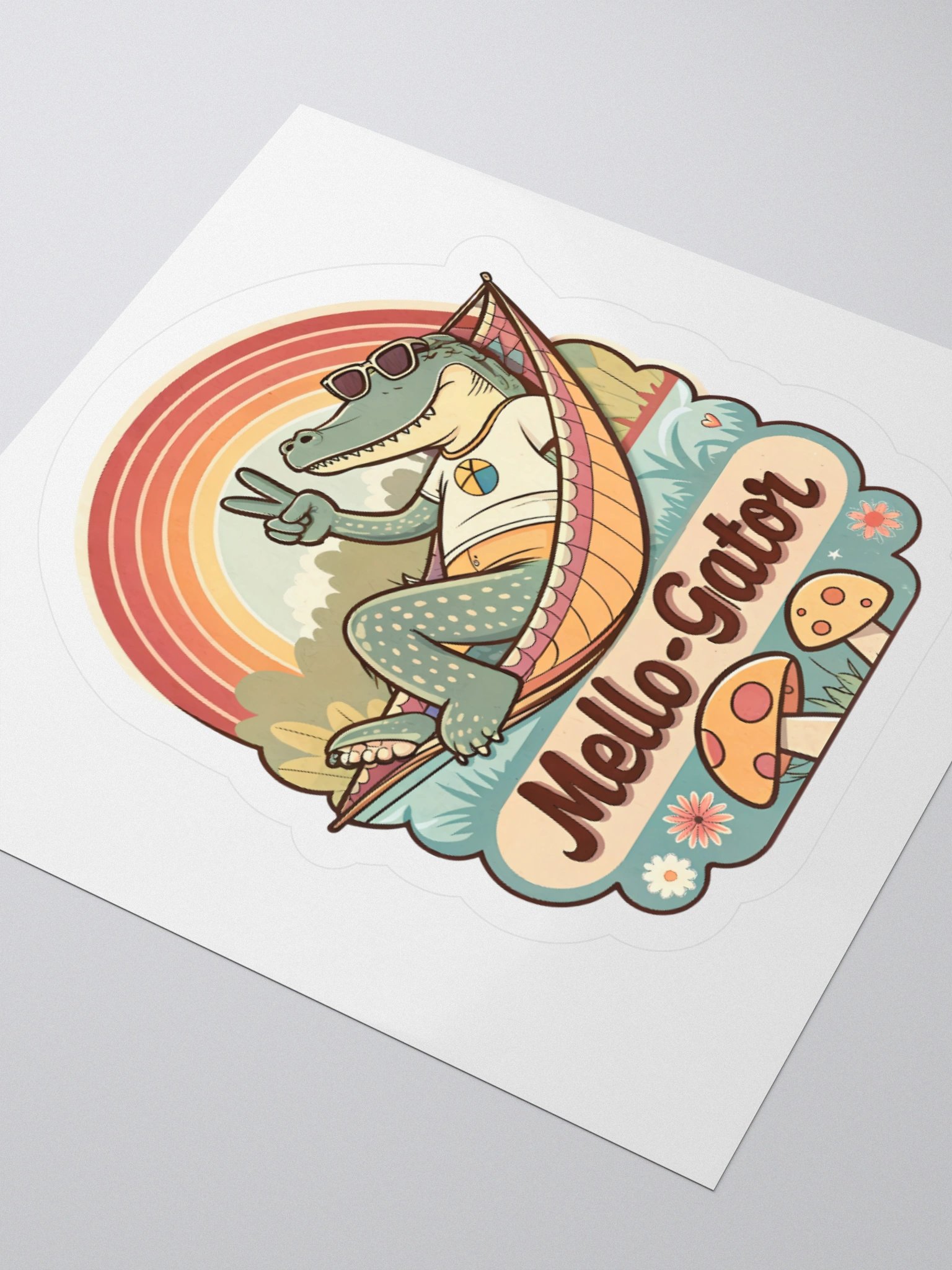Mello-Gator Peace Sign Stickers product image (7)