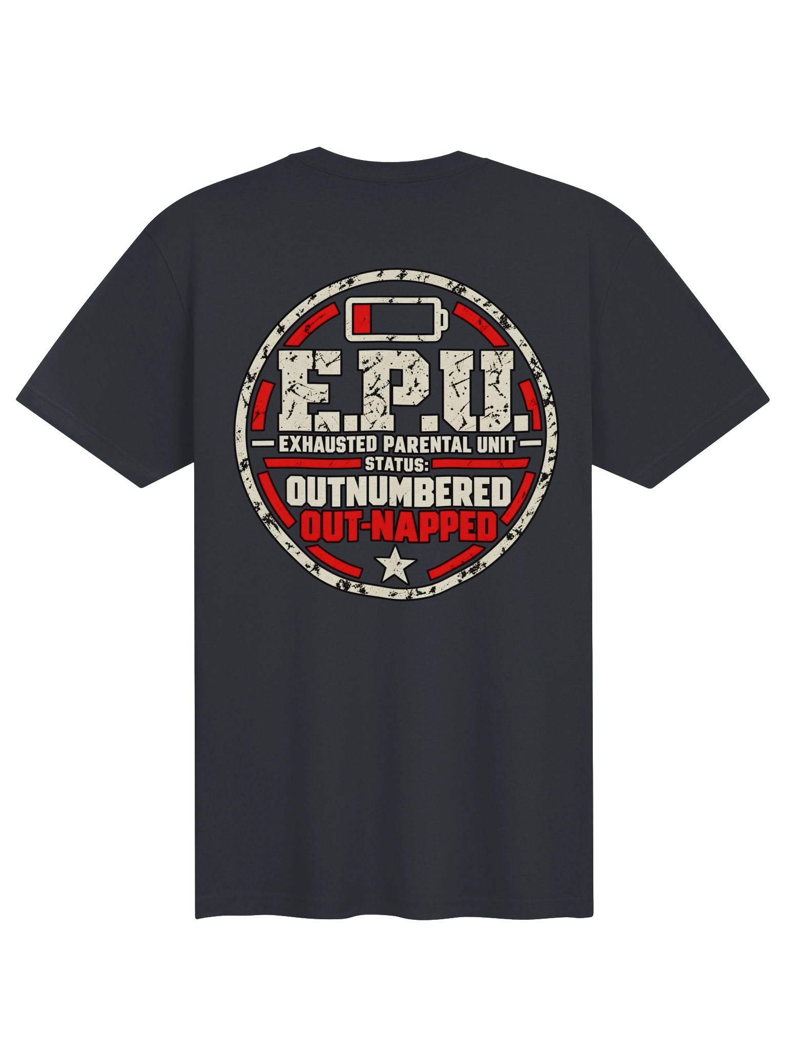 Outnumbered Out-Napped Men's T-Shirt | Funny Dad Shirt | Exhausted Parental Unit Graphic Tee product image (2)