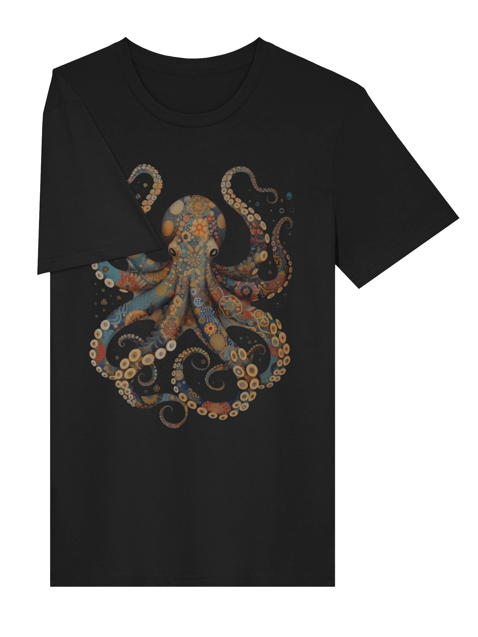 Colorful Octopus T-Shirt – Boho Ocean Art Tee | Mandala Octopus Graphic Shirt product image (3)