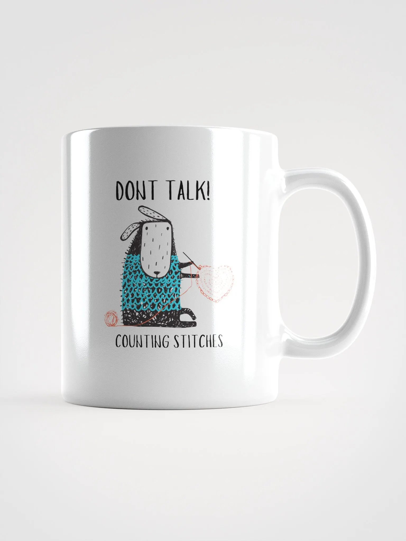 "Counting Stitches" White Coffee Mug product image (1)