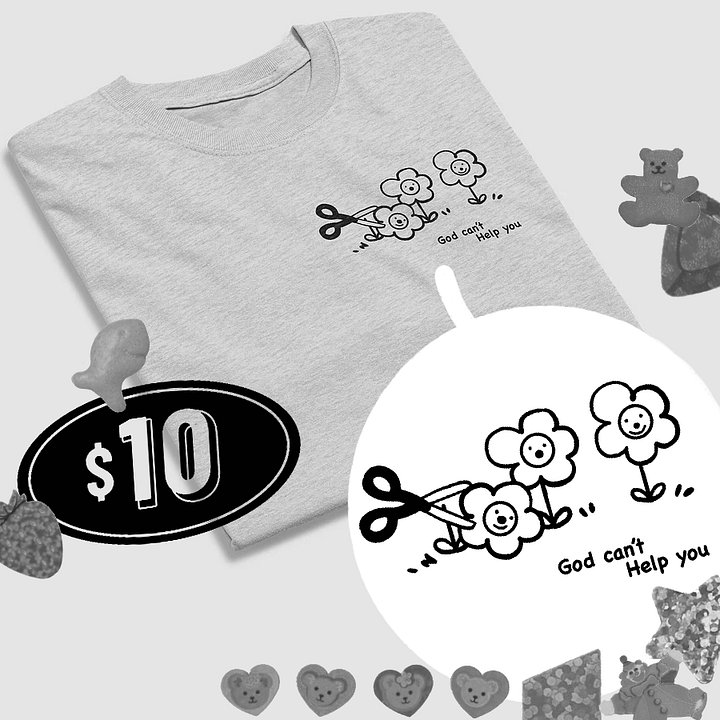 help me 🗯️(B/W) product image (1)