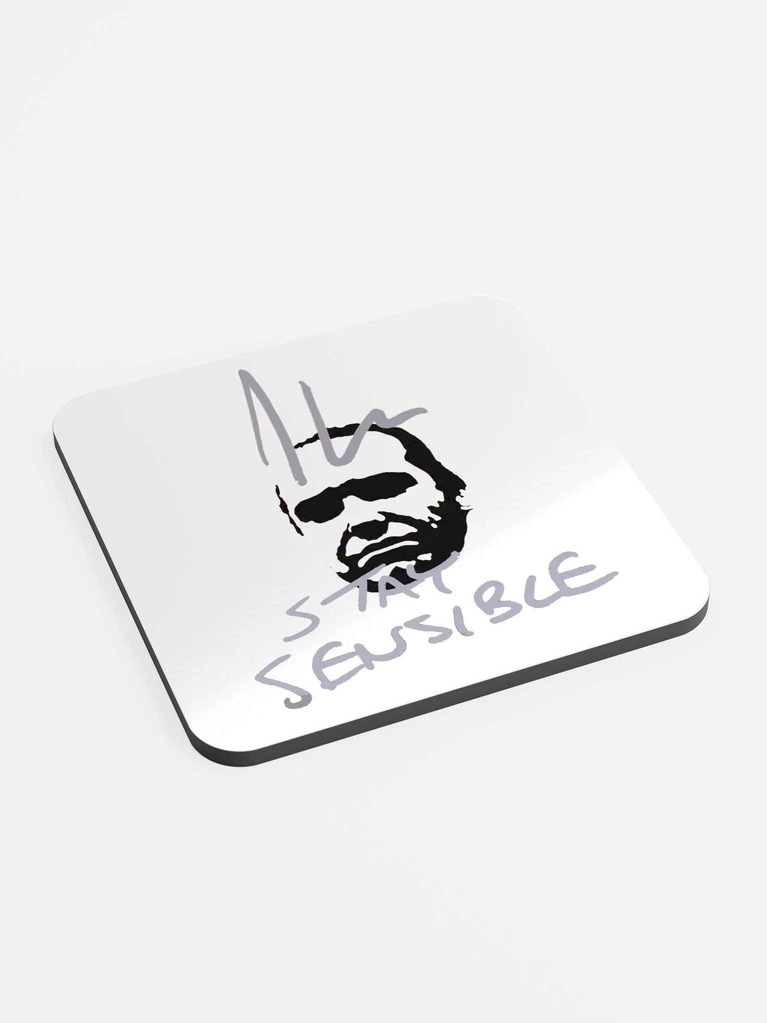 Jon Hare Stay Sensible Glossed Cork Coaster product image (2)