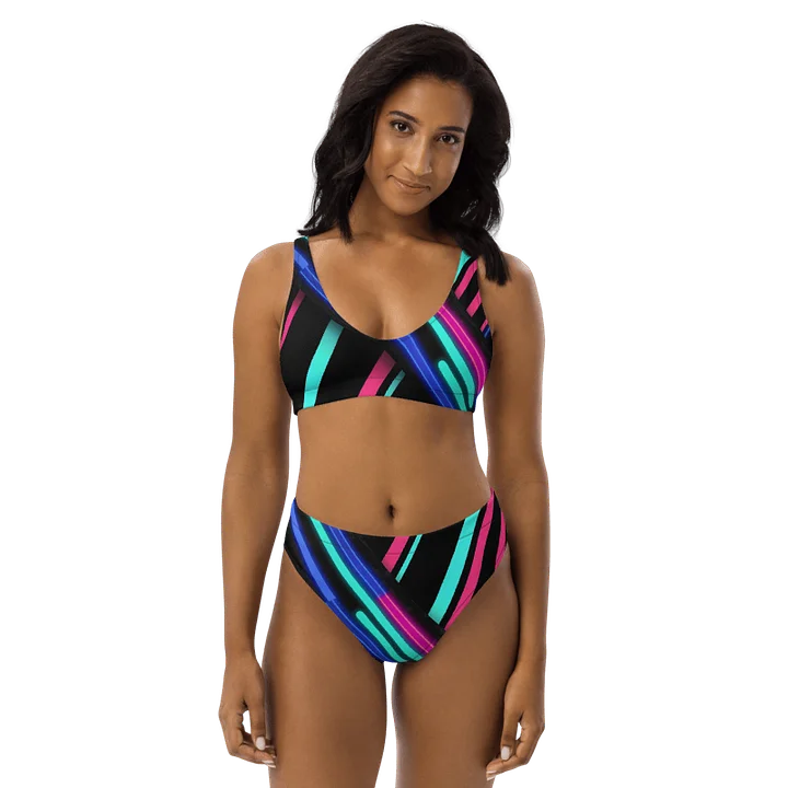 Neon Nightscape Stripe Bikini product image (1)