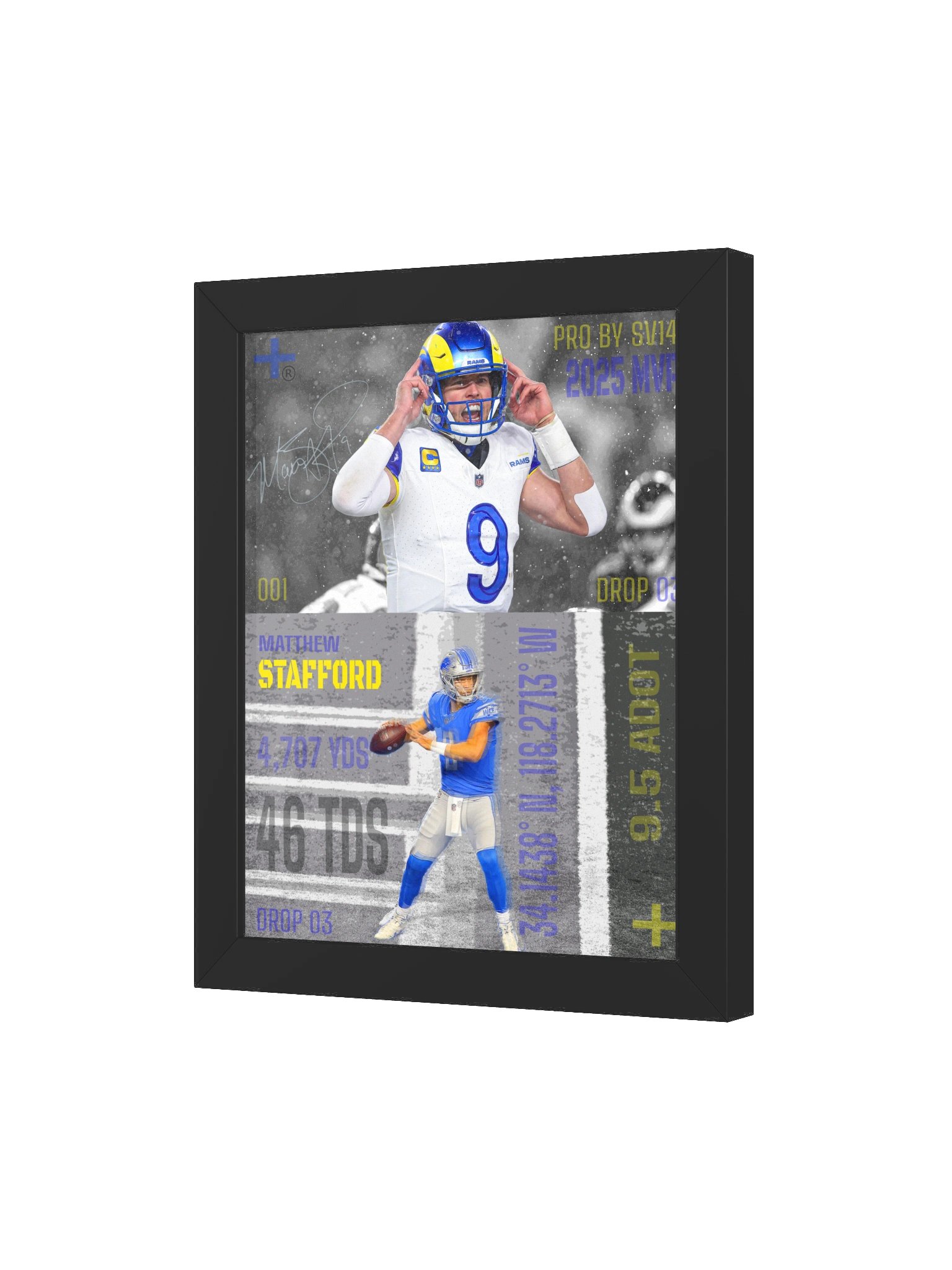 MATTHEW STAFFORD 001 PREMIUM FRAMED PRINT product image (3)